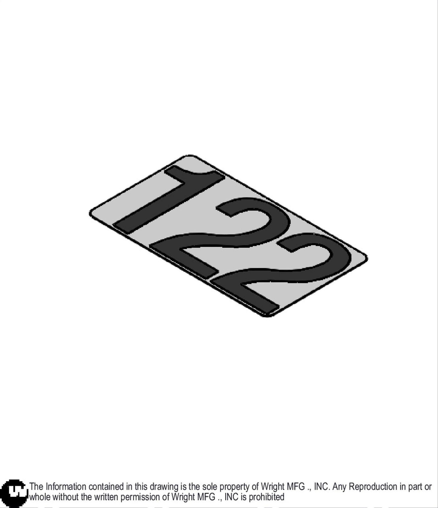 122cm Deck Size Decal 76490042.