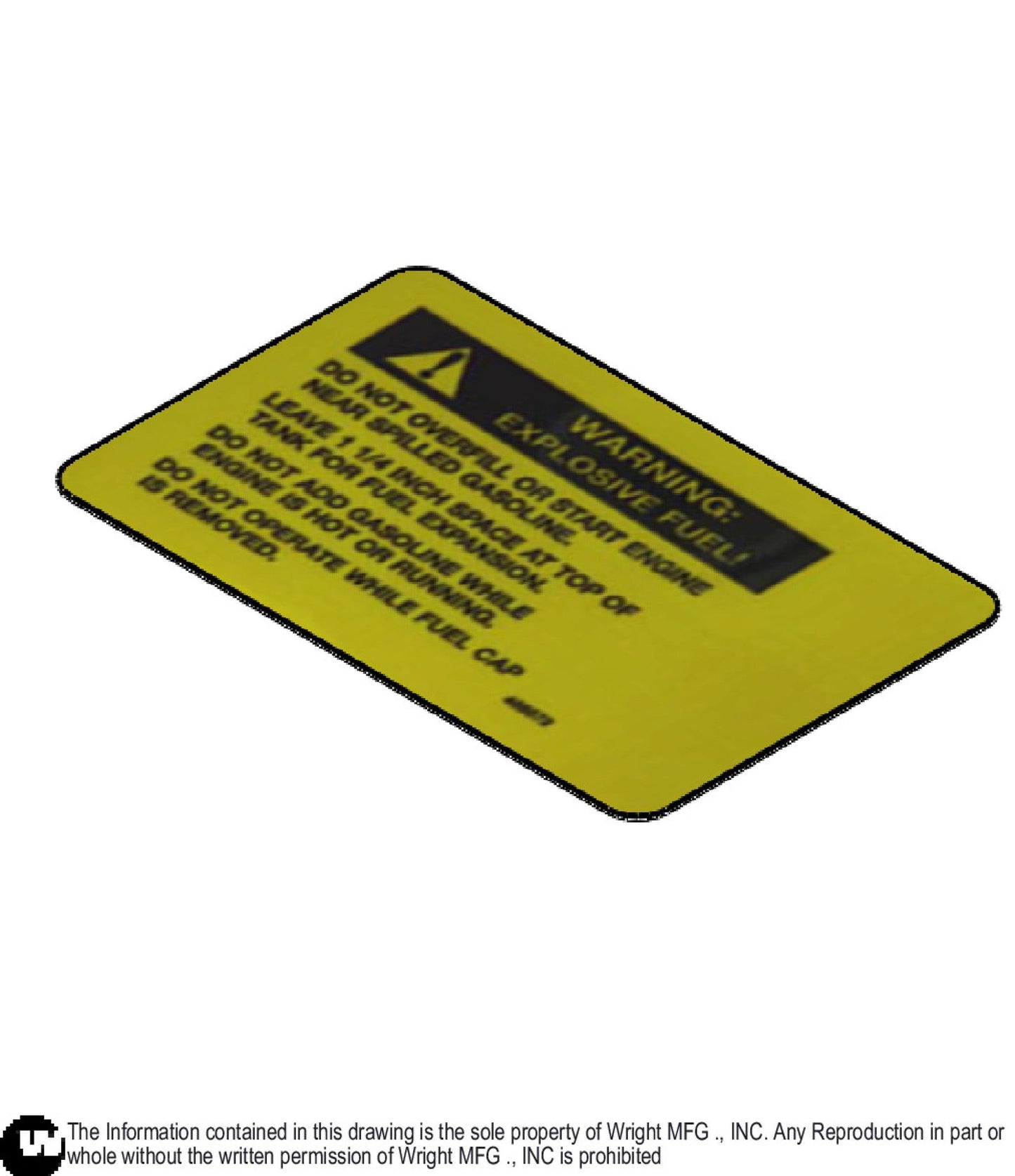Warning Label - Fuel Decal 76490088.