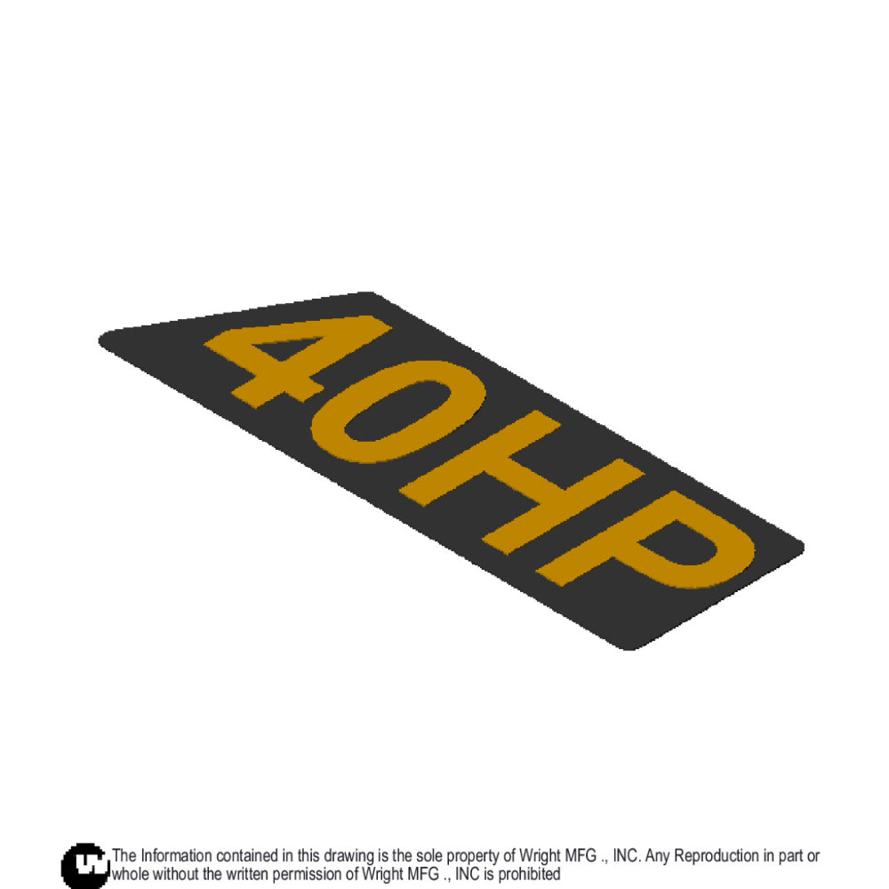 40 HP Decal 76490269