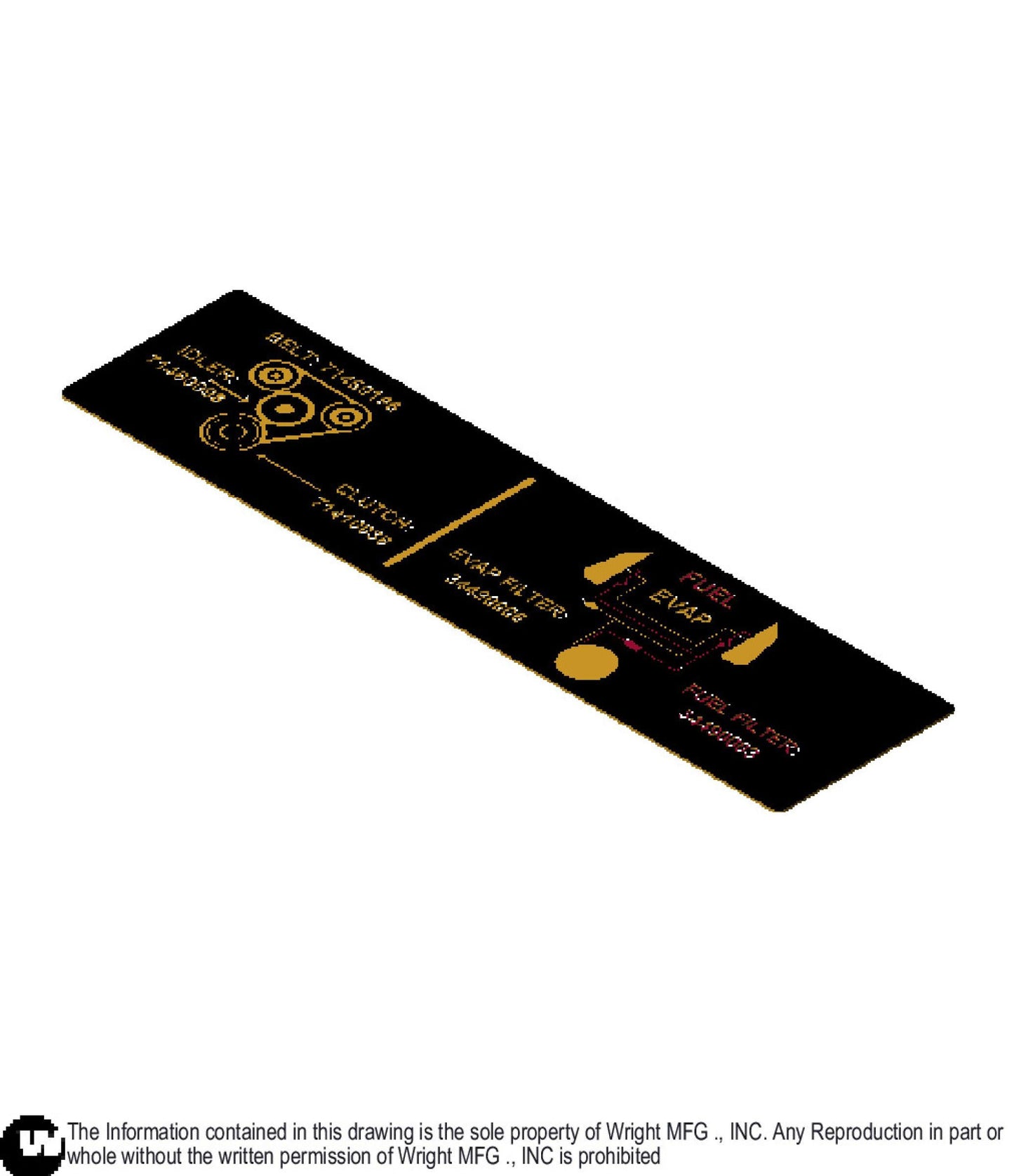 Fuel/Drive System Service Parts Decal 76490289.