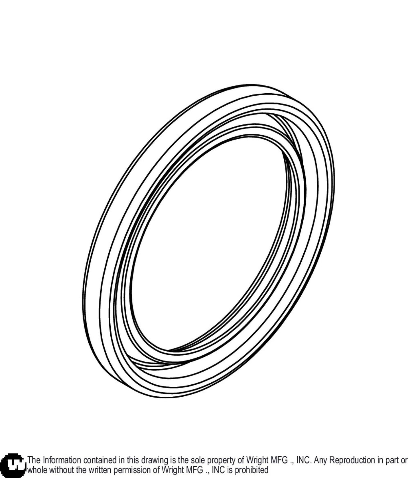 1.75 ID X 2.374 OD X 0.25 Grease Seal 77460019.