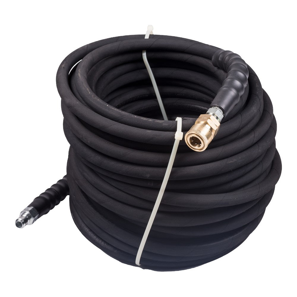 BE 100' 3/8" Single-Braid Black Brass Quick Connect Hose 85.238.111