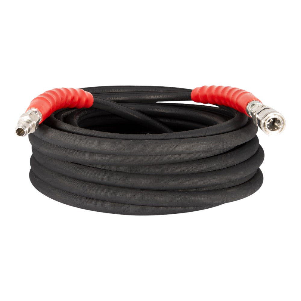 BE 50' 3/8" Double-Braid Black Stainless Steel Quick Connect Hose 85.238.251