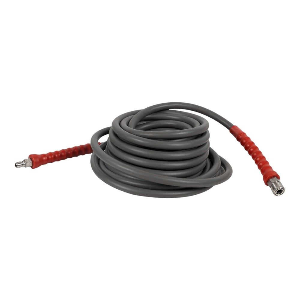 BE 50' 3/8" Double-Braid Grey Stainless Steel Quick Connect Hose (Tuff) 85.238.255T