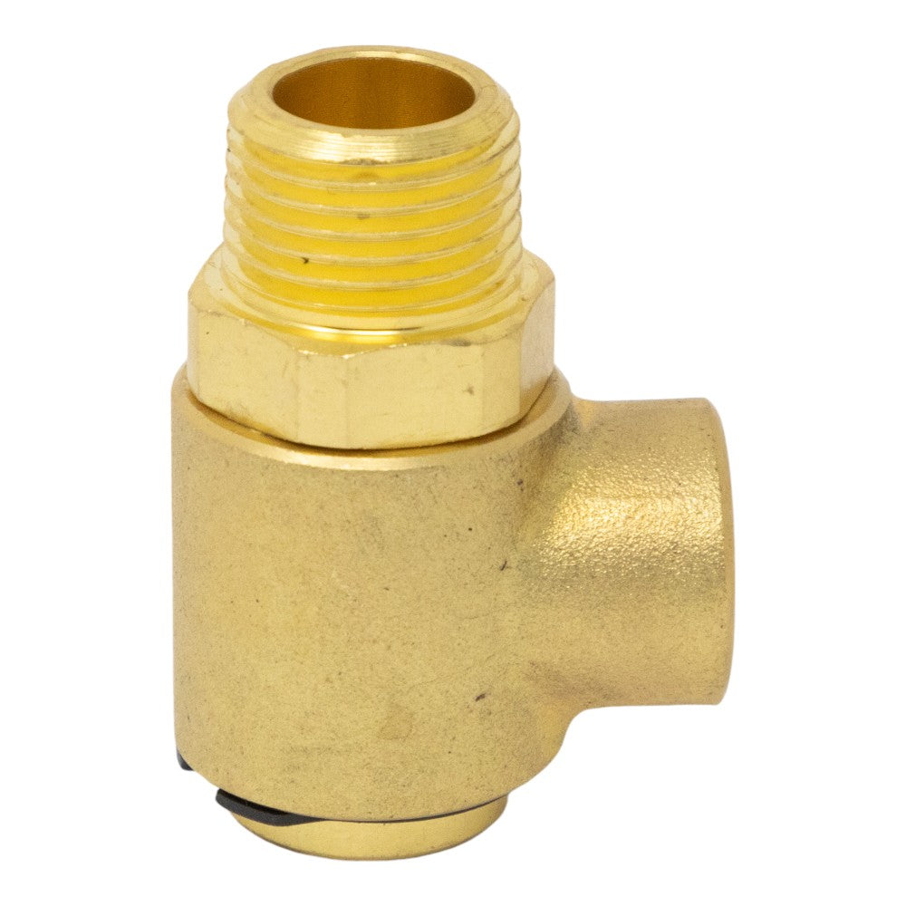 BE 3/8" F x 1/2" M 90-Degree Swivel Elbow 85.402.004
