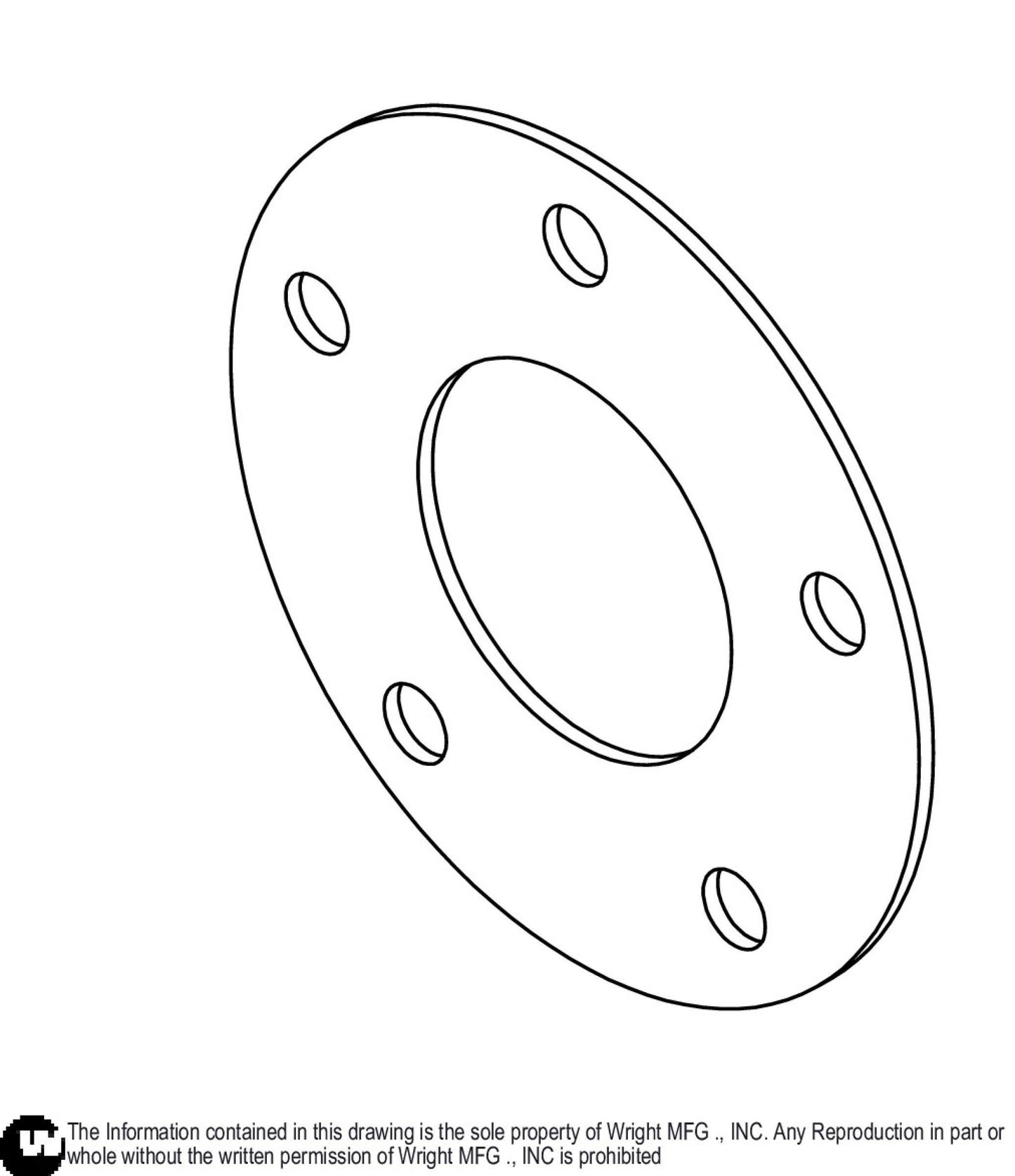 11GA 5 X 4.5 Pattern Hub Spacer 91410498.