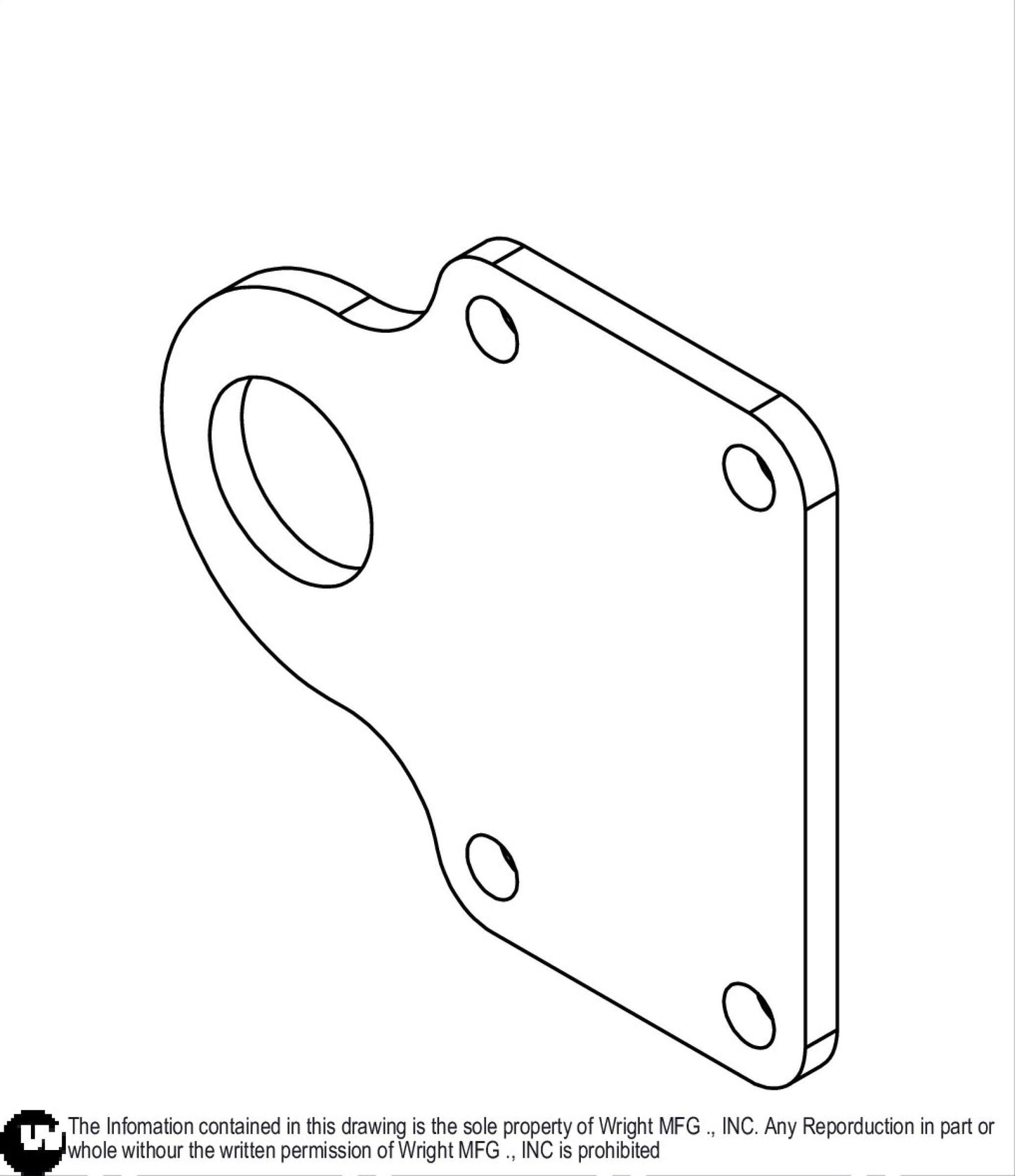 WSES Caster Arm Flange With Tie-Down 93410317.