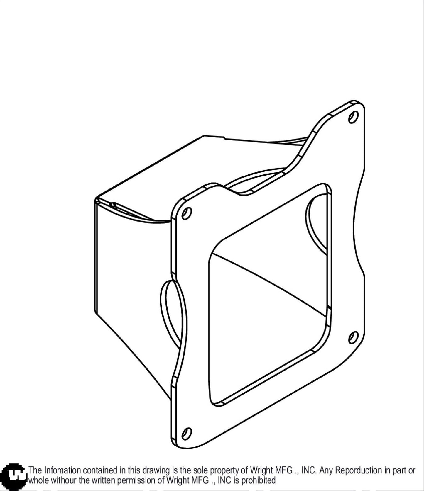 61" WZ Wheel Motor Support Weldment 93410318.