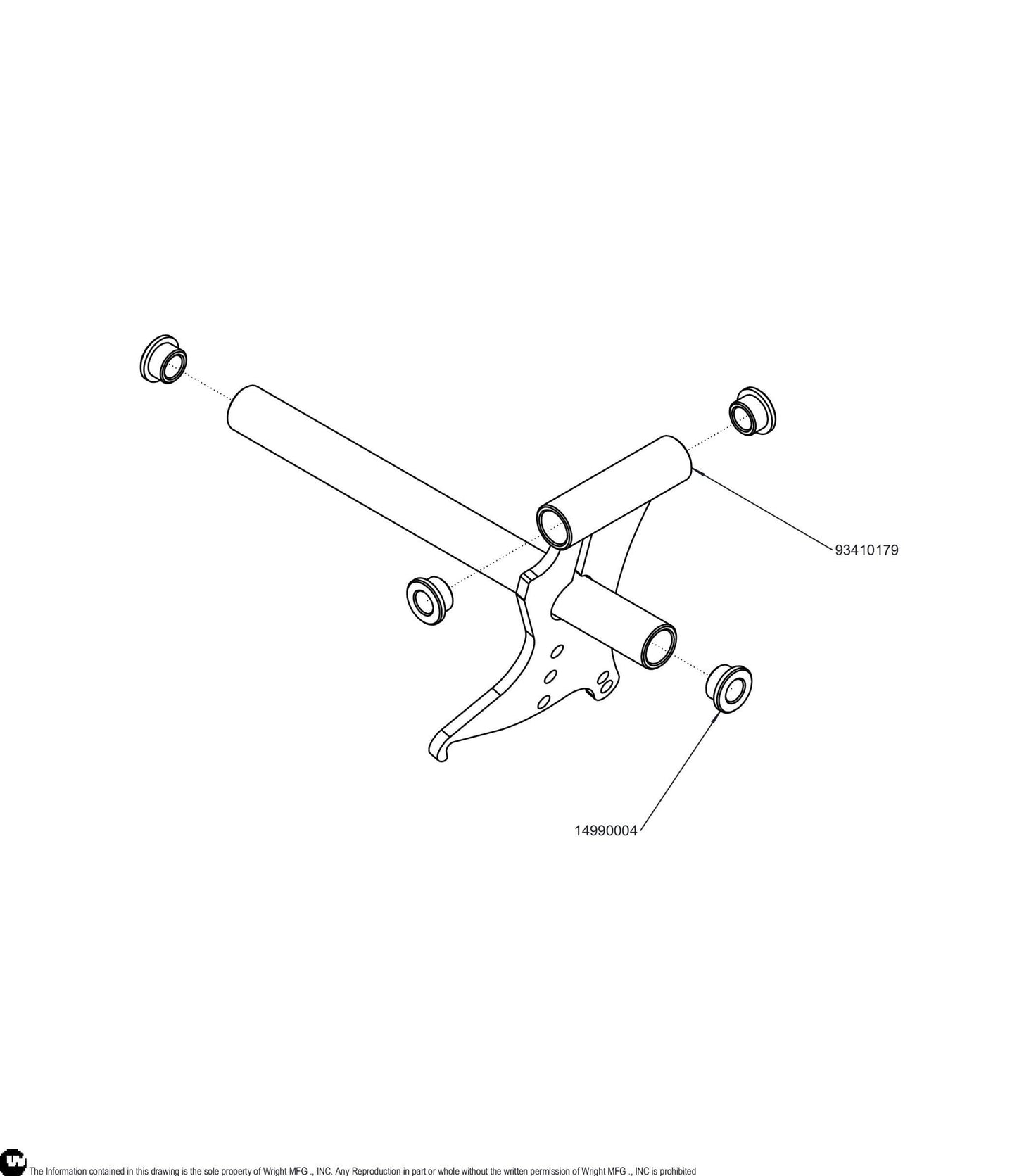 Left WZTO Control Pivot Assembly 93410368.