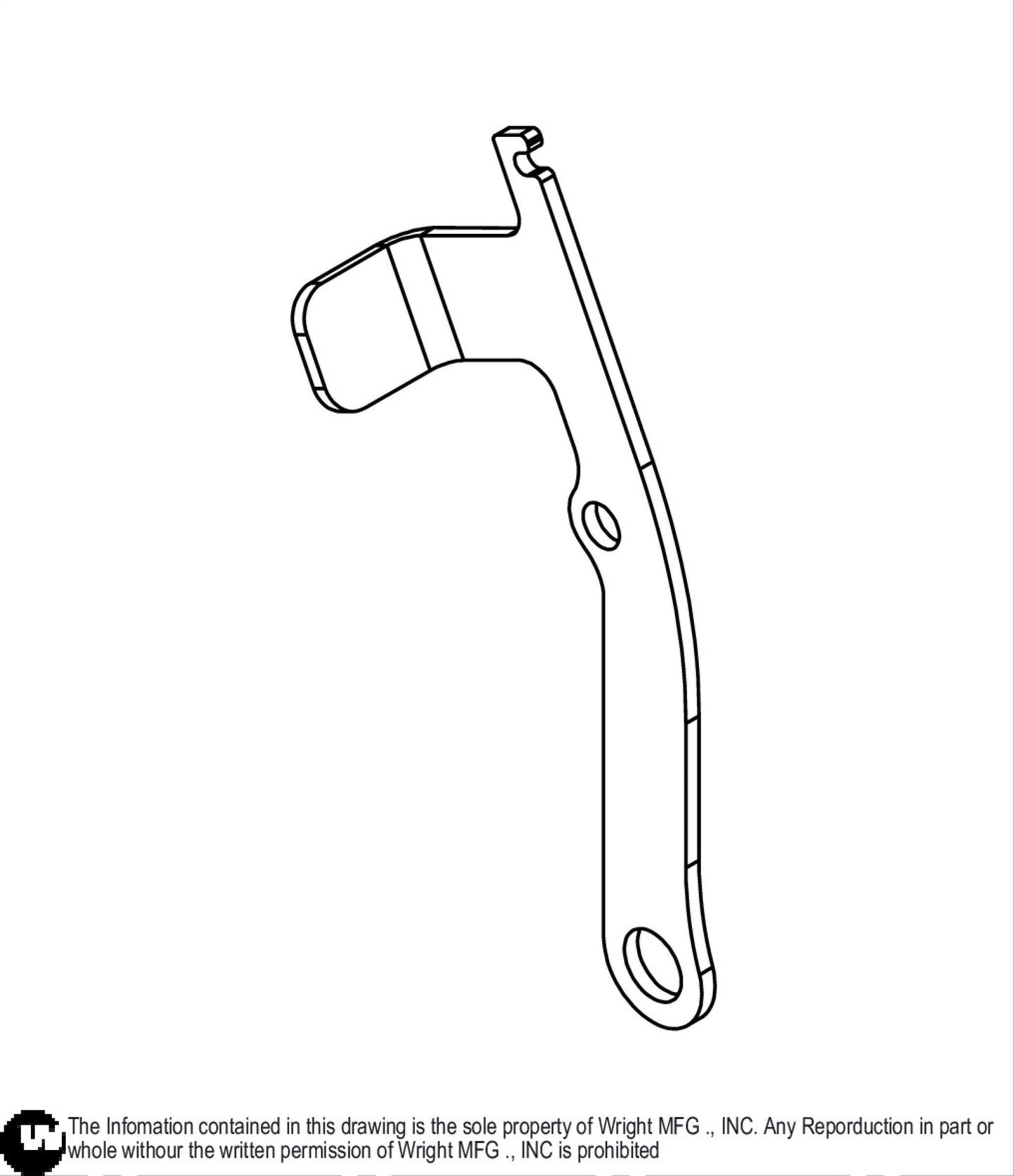 Right WVH2 Neutral Switch Detent Arm 93410438.