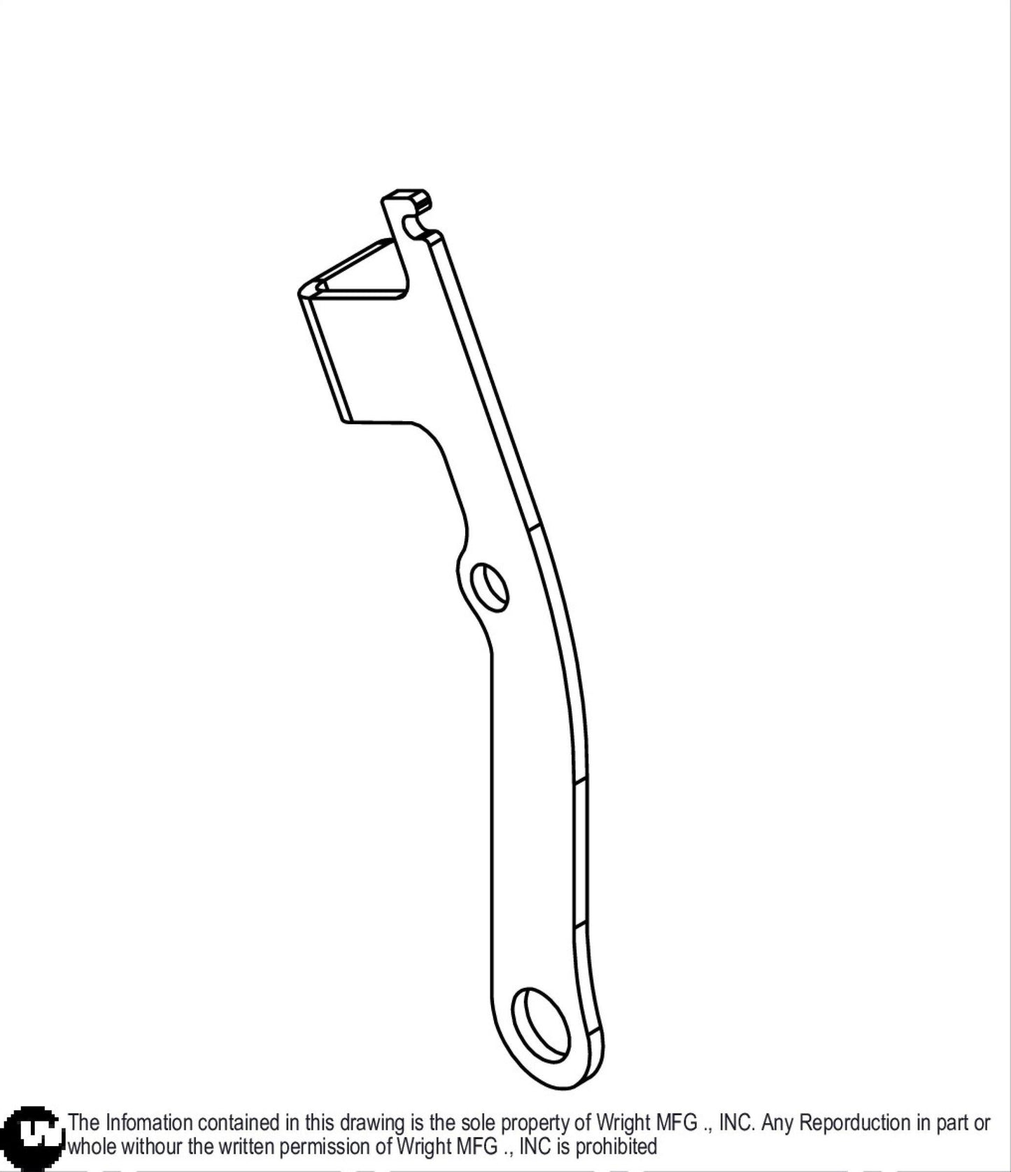 Left WVH2 Neutral Switch Detent Arm 93410439.