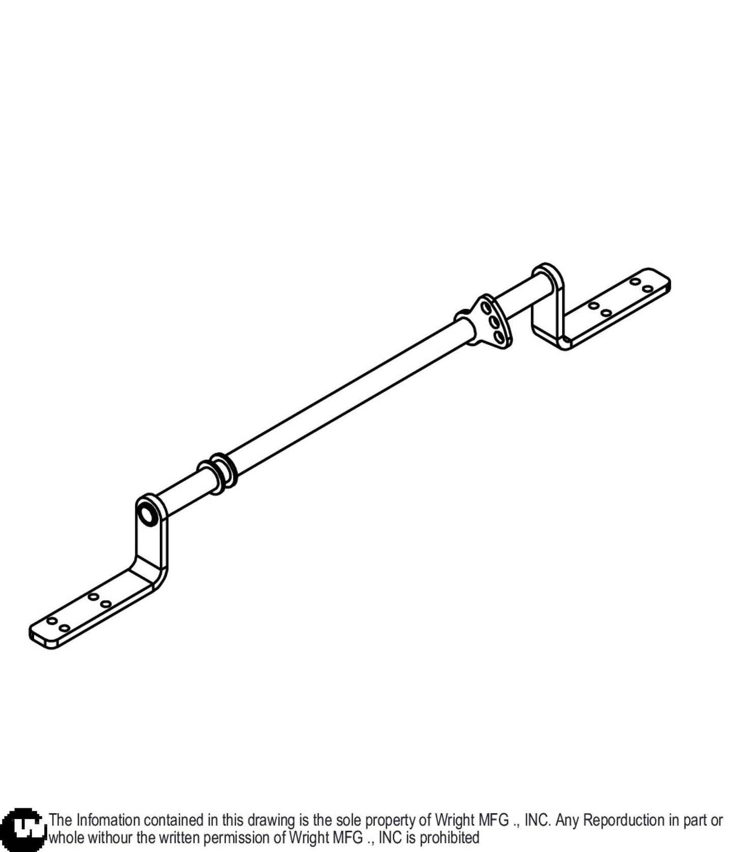52 & 61 WVH2 Brake Bar Weldment 93410443.