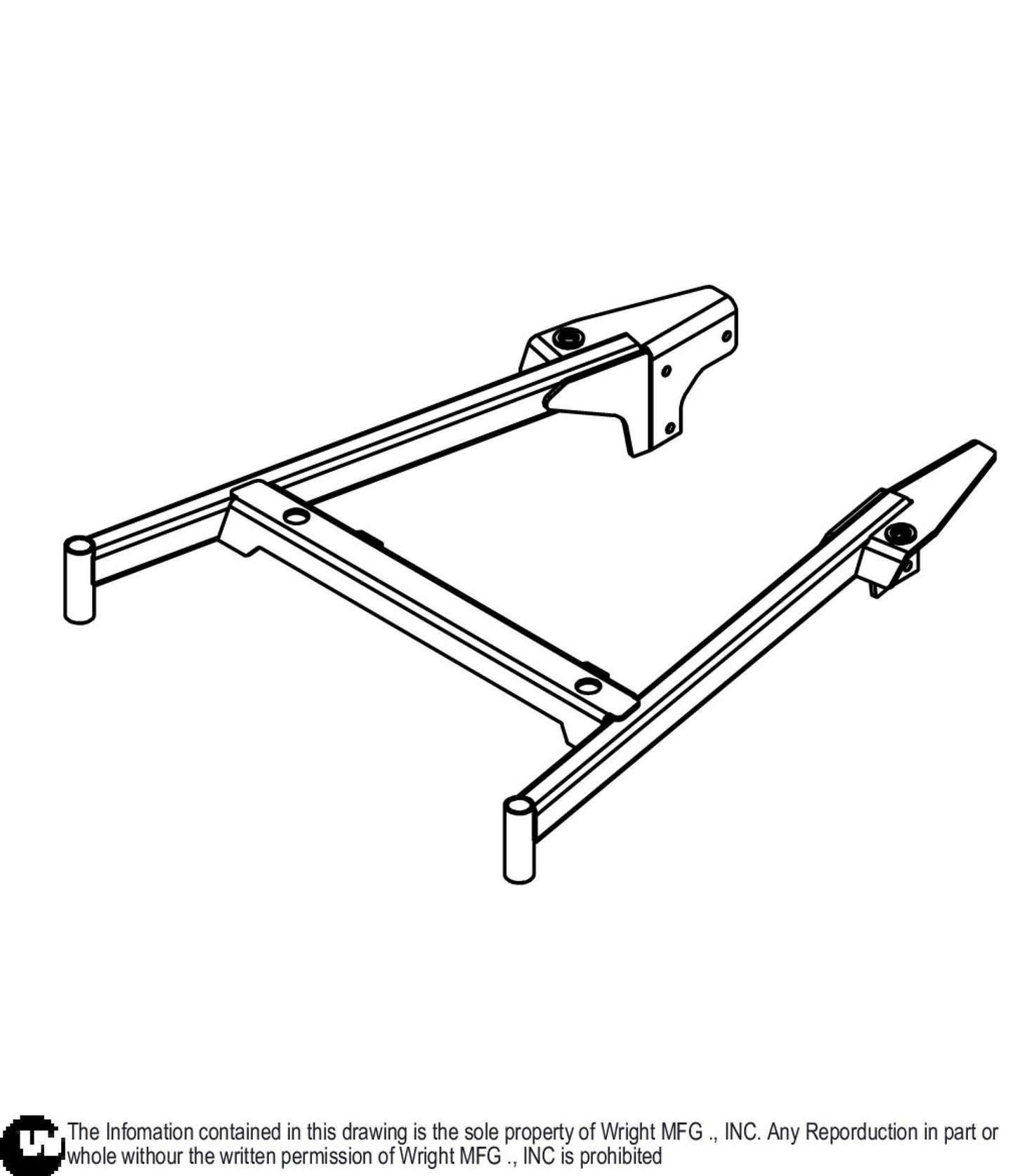 48 WV2 Caster Frame Weldment 93410452.