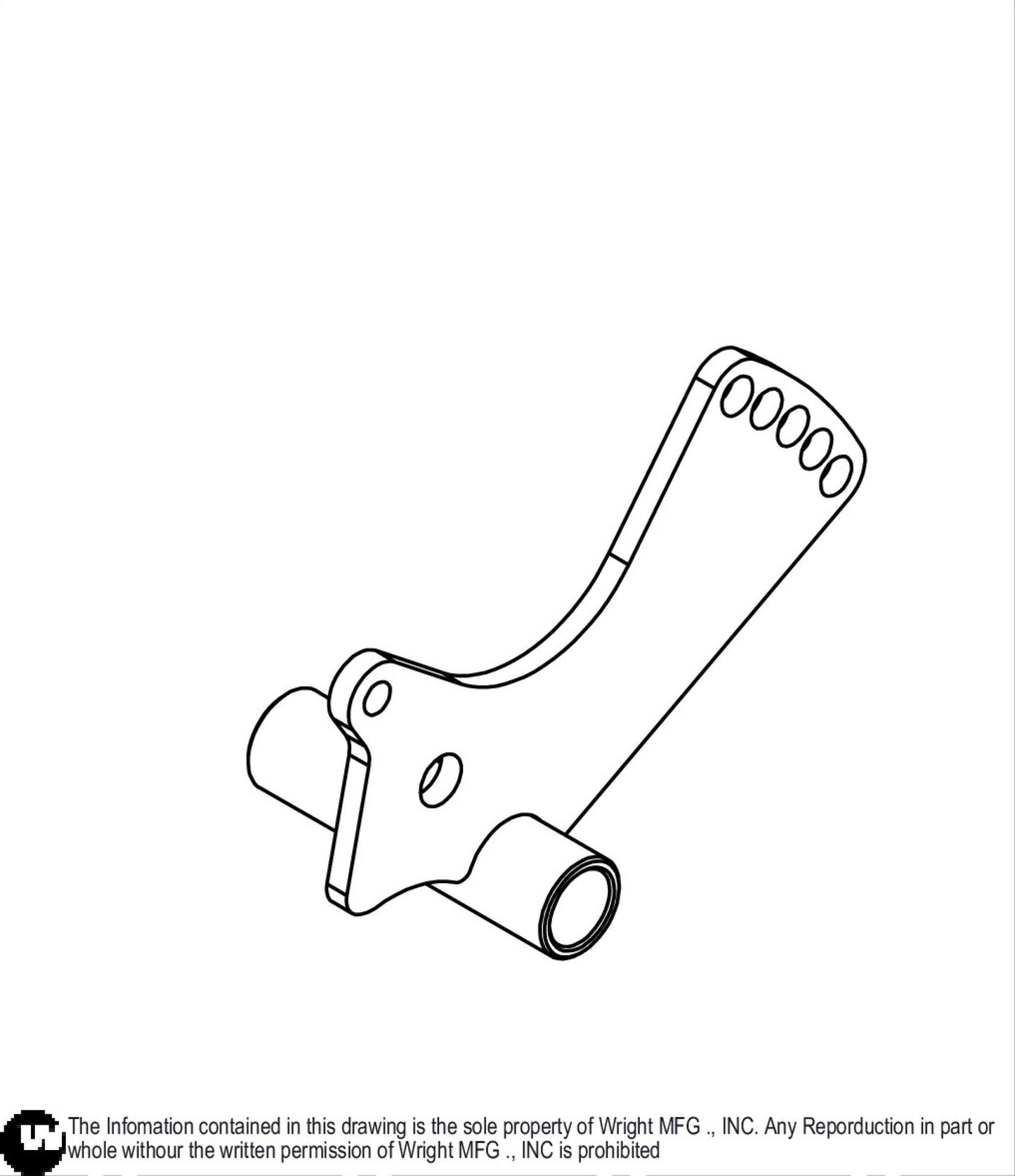 Left WVG2 Drive Control Bell Crank 93410463.