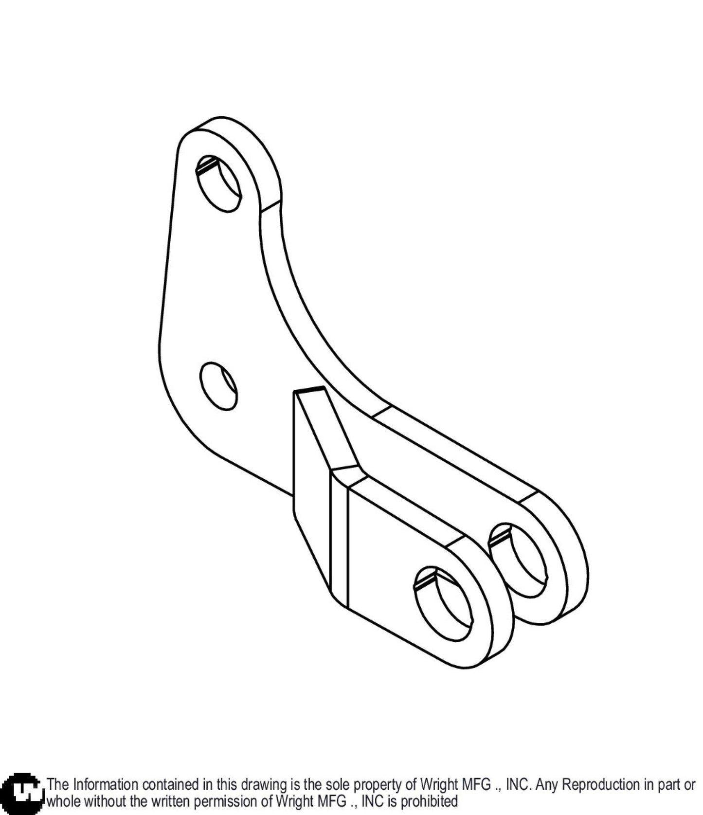 Left WSLG Middle Deck Lift Arm 93410674.