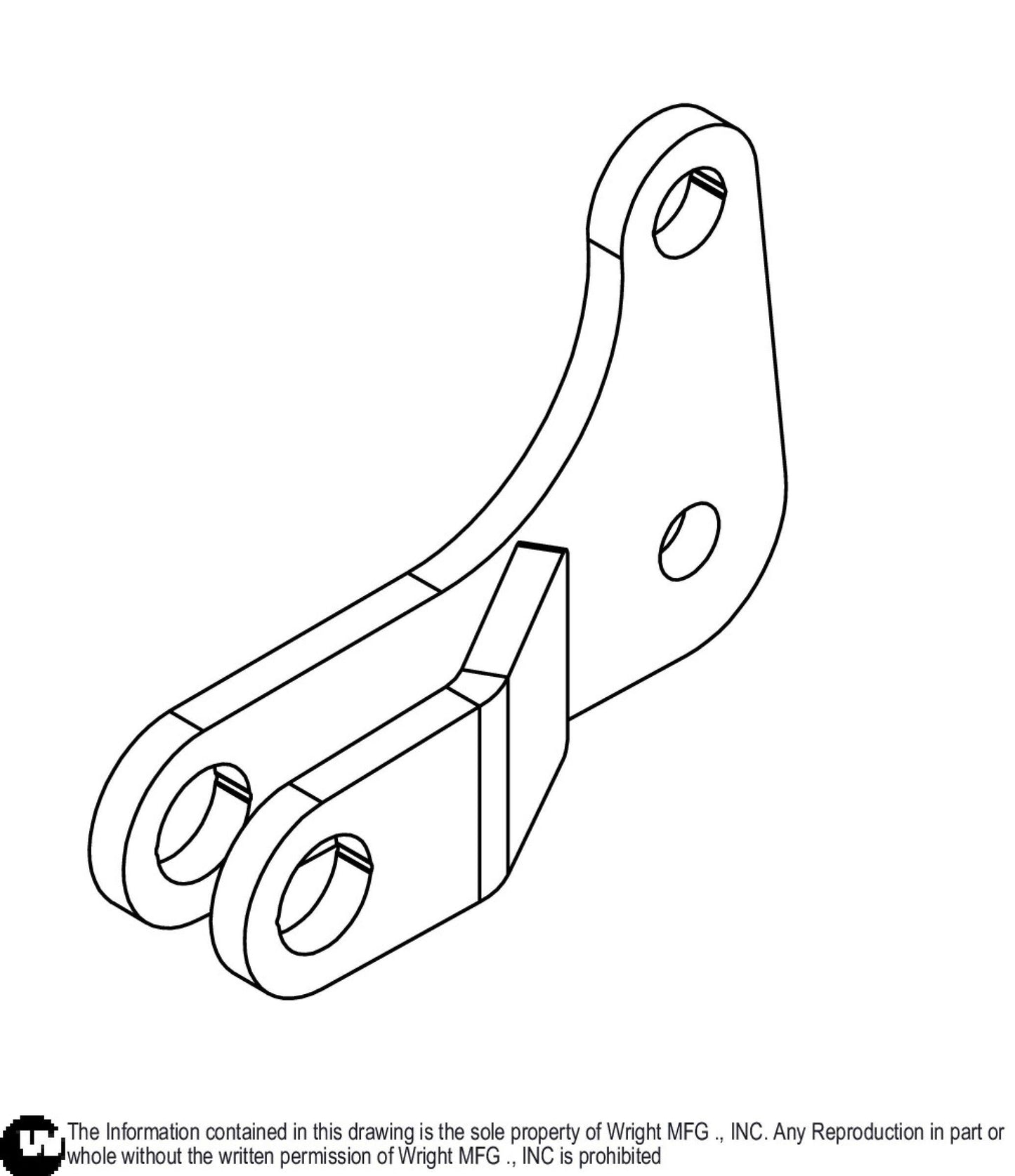 Right WSLG Middle Deck Lift Arm 93410675.