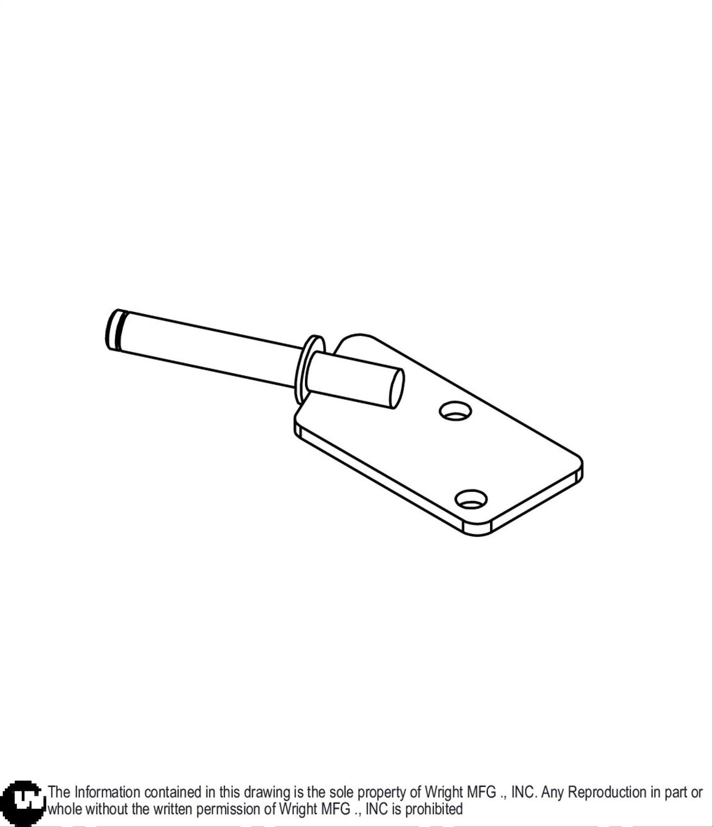 LH WVK Control Lever Pivot Weldment 93420034.