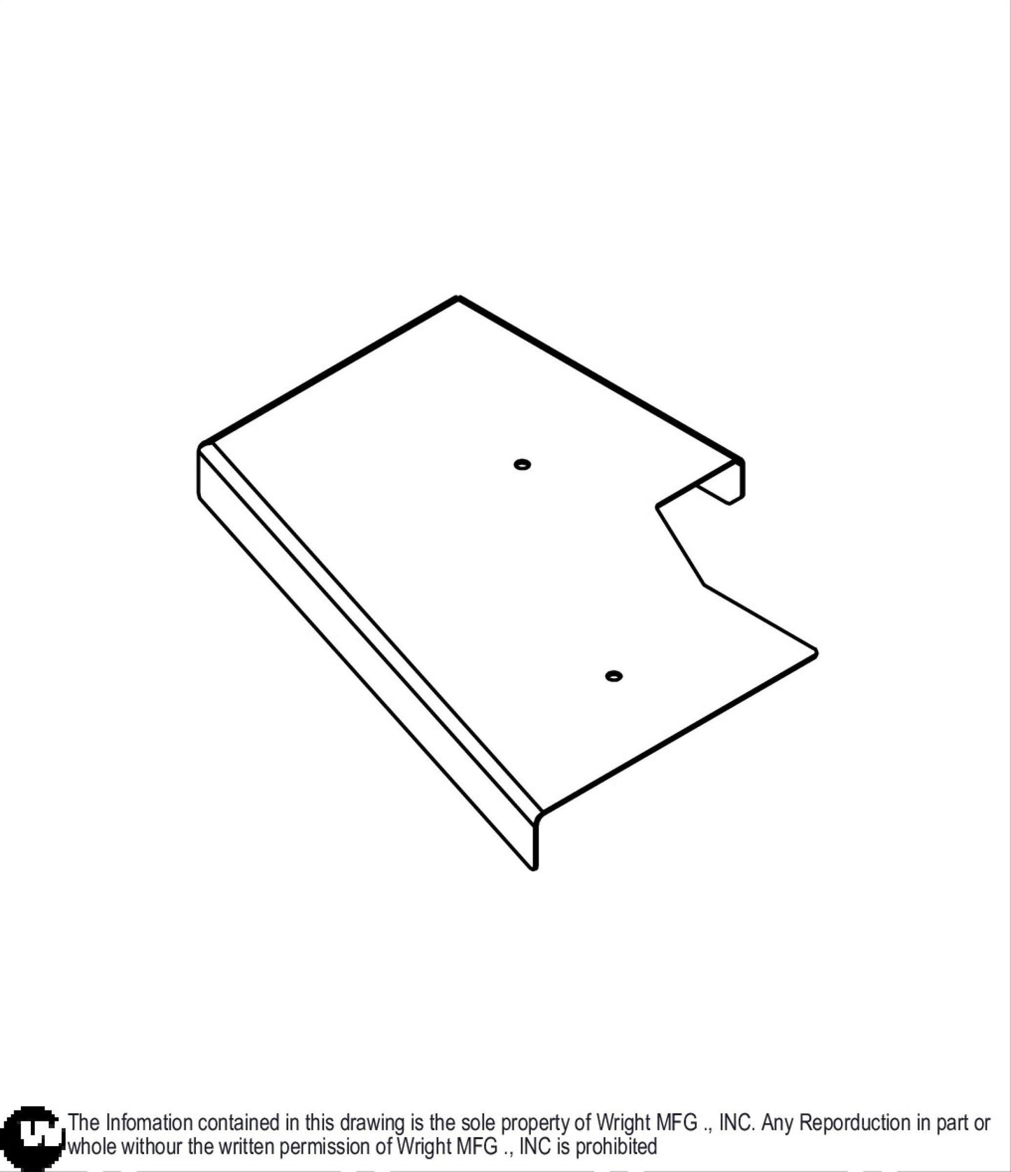 48 WSES RH Deck Cover Weldment 93430025.