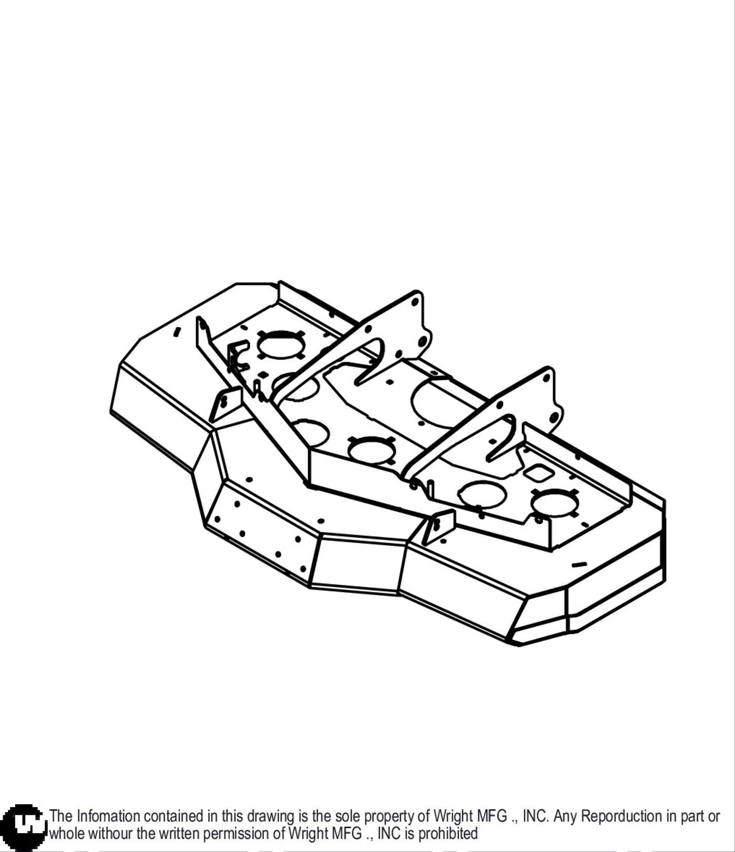 48-RD A-Core WSTN Cutter Deck Weldment 93430058.