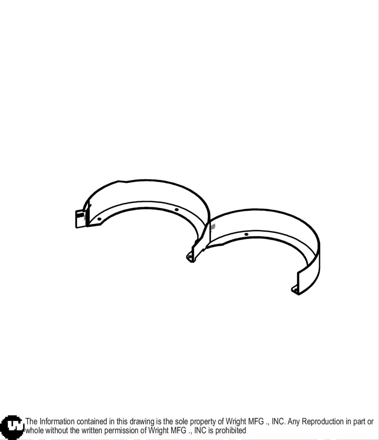 52" Right Curved Mulch Baffle 93440013.