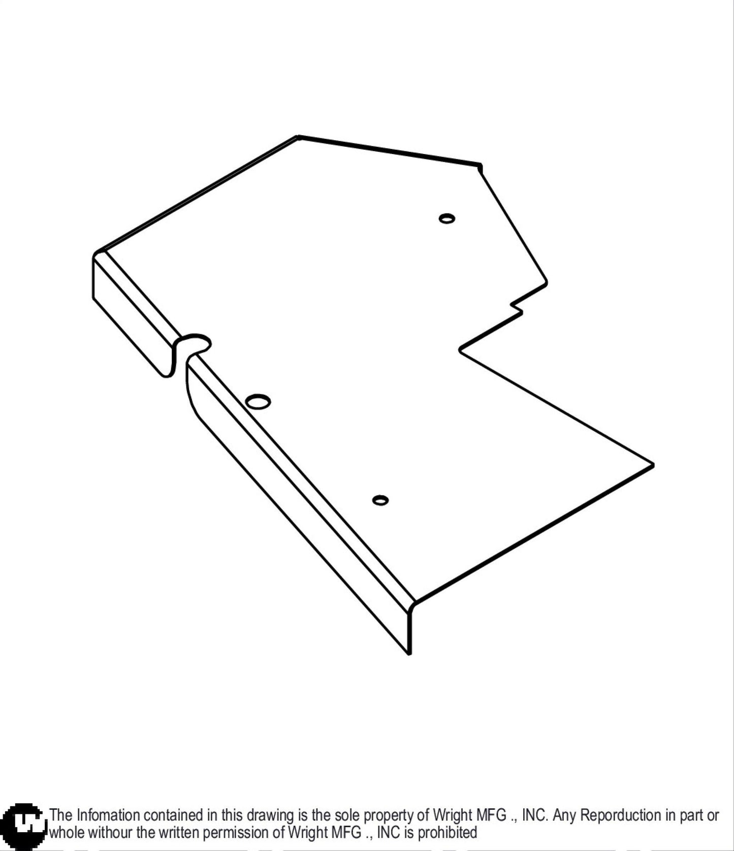 Right 48"-52" WSE III Deck Cover 93440025.