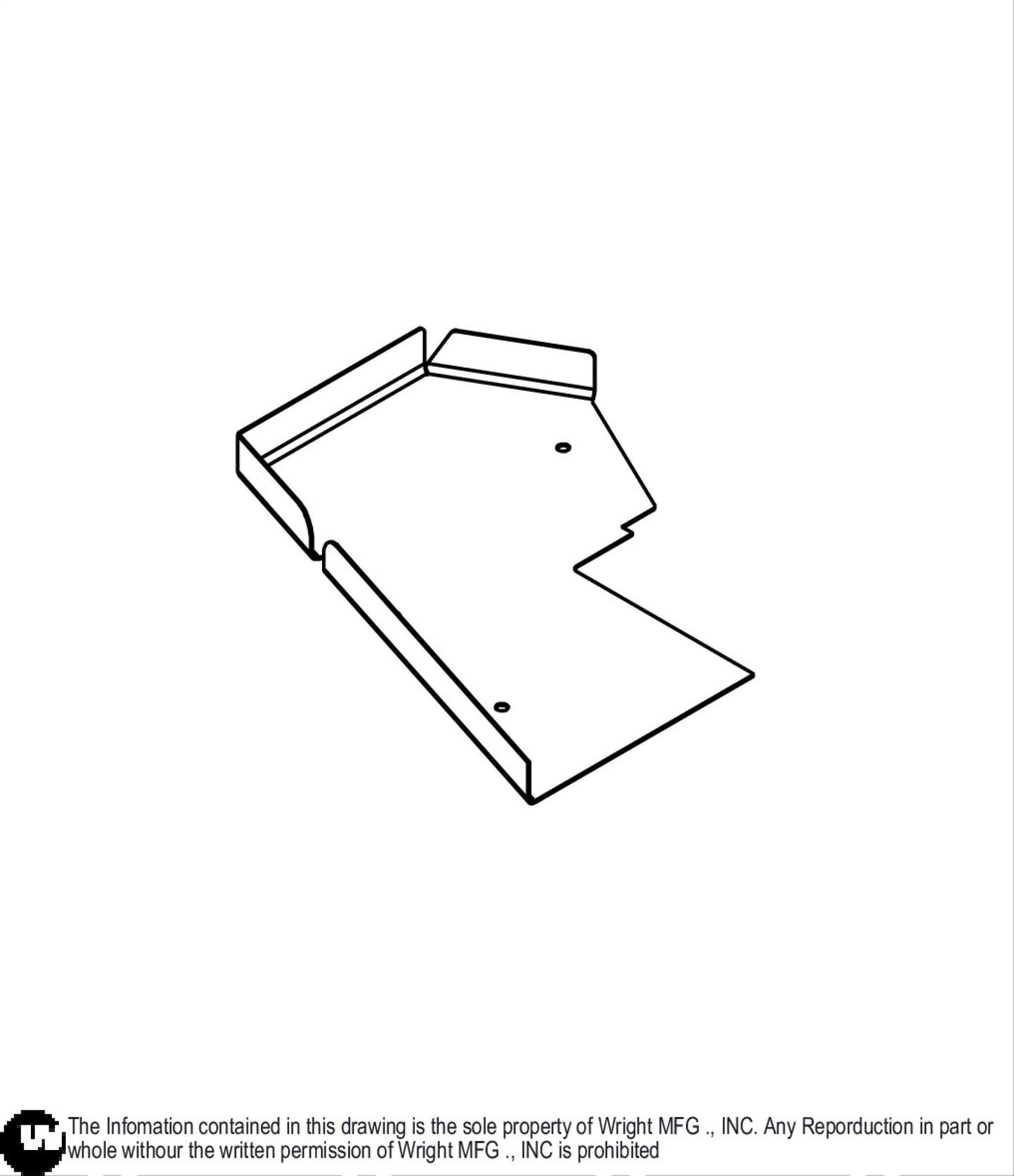 Left 48"-52" WSE III Deck Cover 93440026.