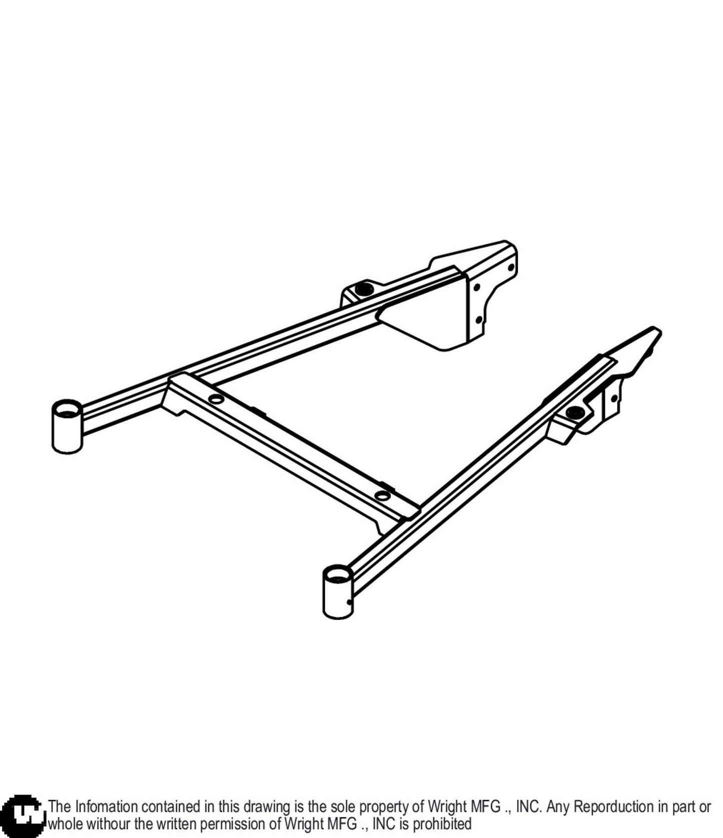 52 WV2 Caster Frame Weldment 93440085.