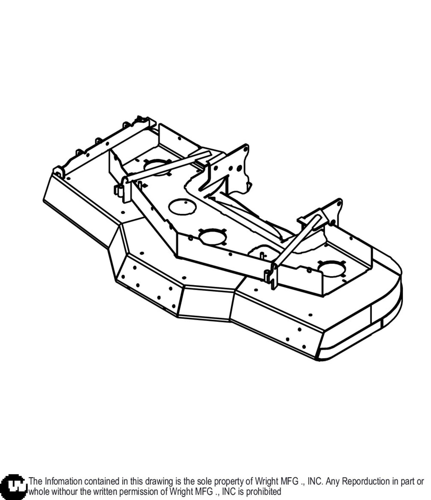 52 WSZK Cutter Deck Weldment 93440101.