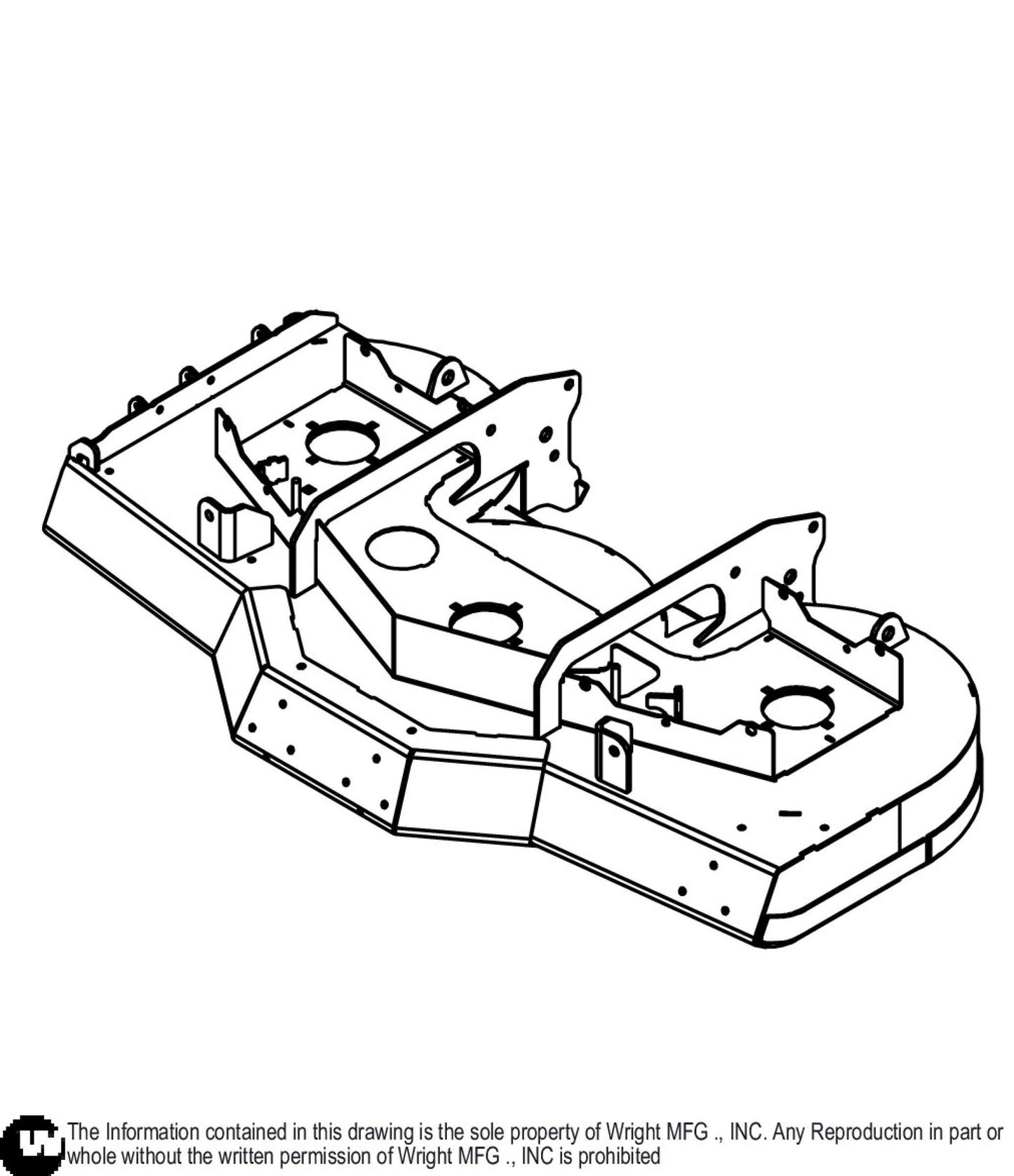 52 WSZK3 Cutter Deck Weldment 93440104.