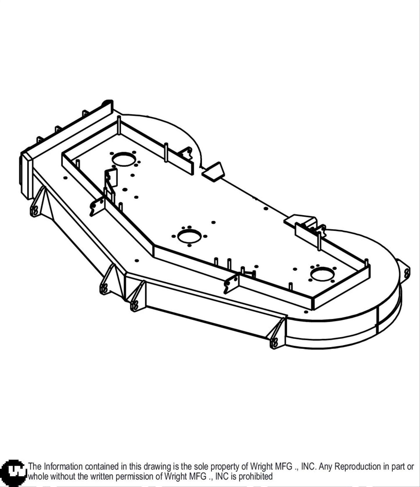 61 WZ Cutter Deck Weldment 93450027.