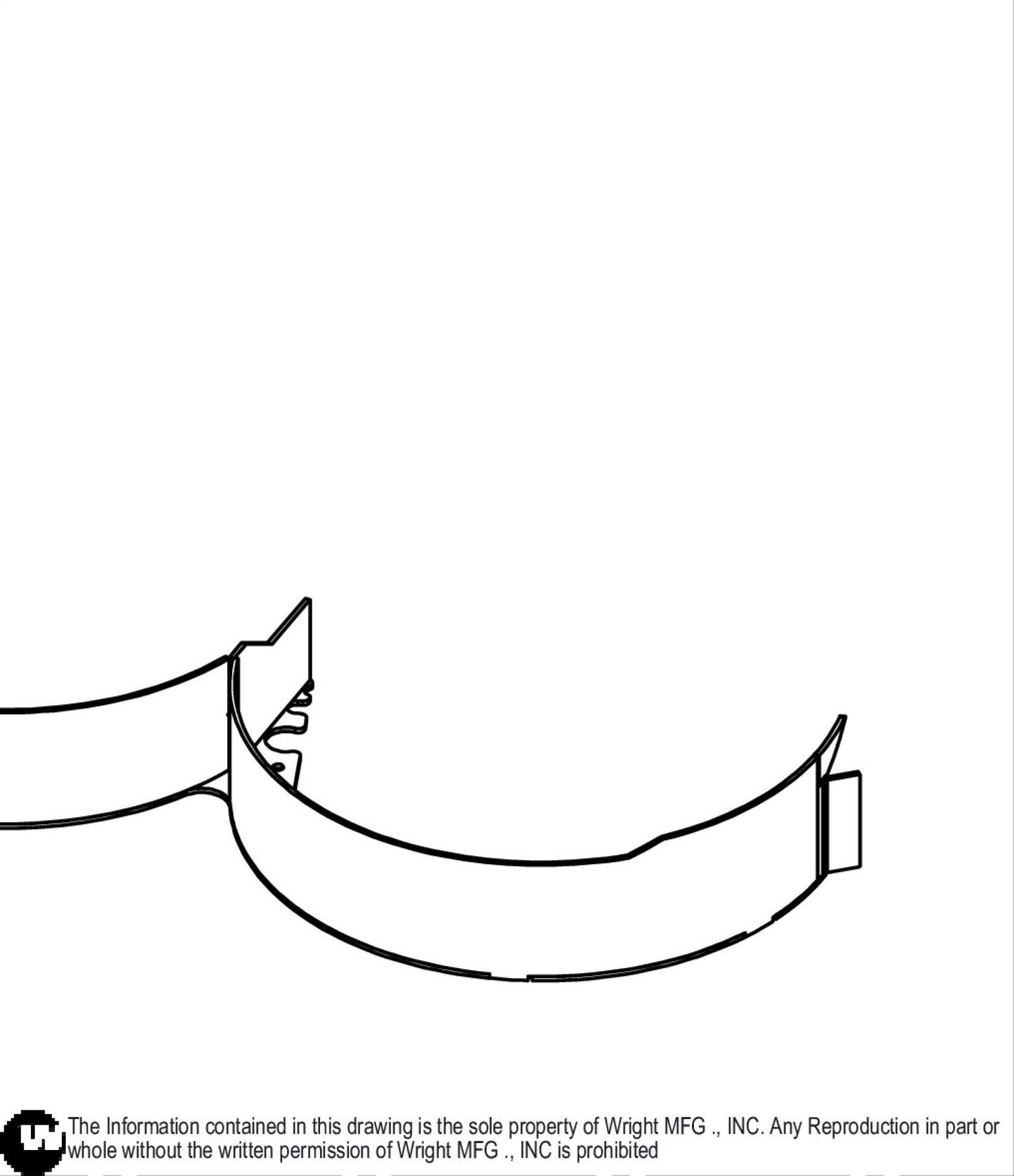 Right 61" WZK Curved Mulch Baffle 93450034.