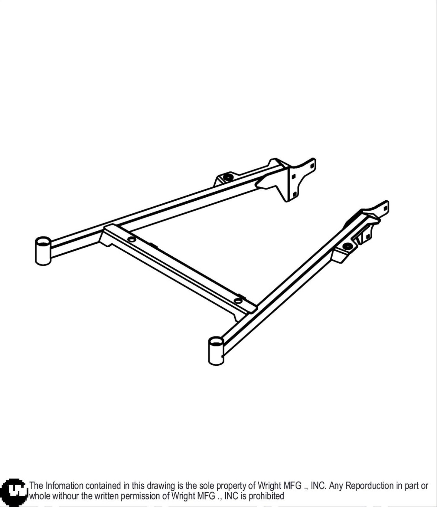 61 WV2 Caster Frame Weldment 93450061.