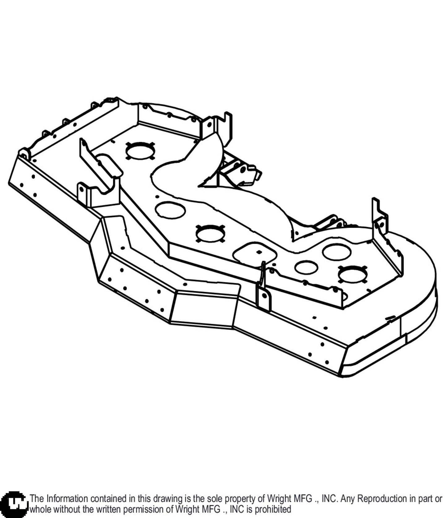 61 WSLG Cutter Deck Weldment 93450085.