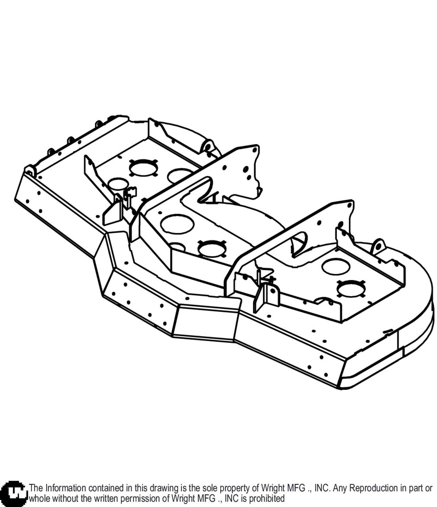 61 WSZK3 Cutter Deck Weldment 93450087.