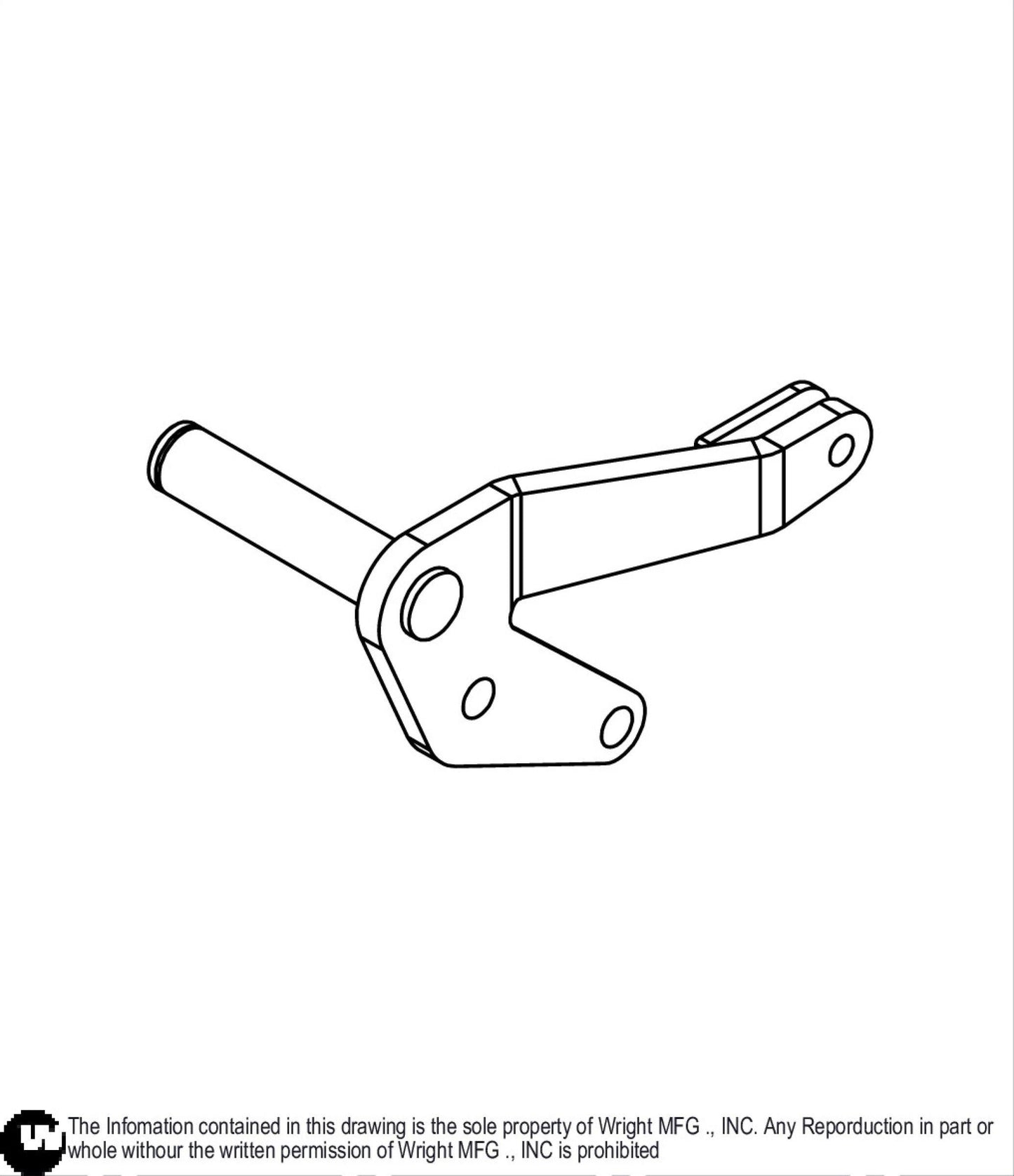 Left Rear Deck Lift Arm Assembly 93460015.