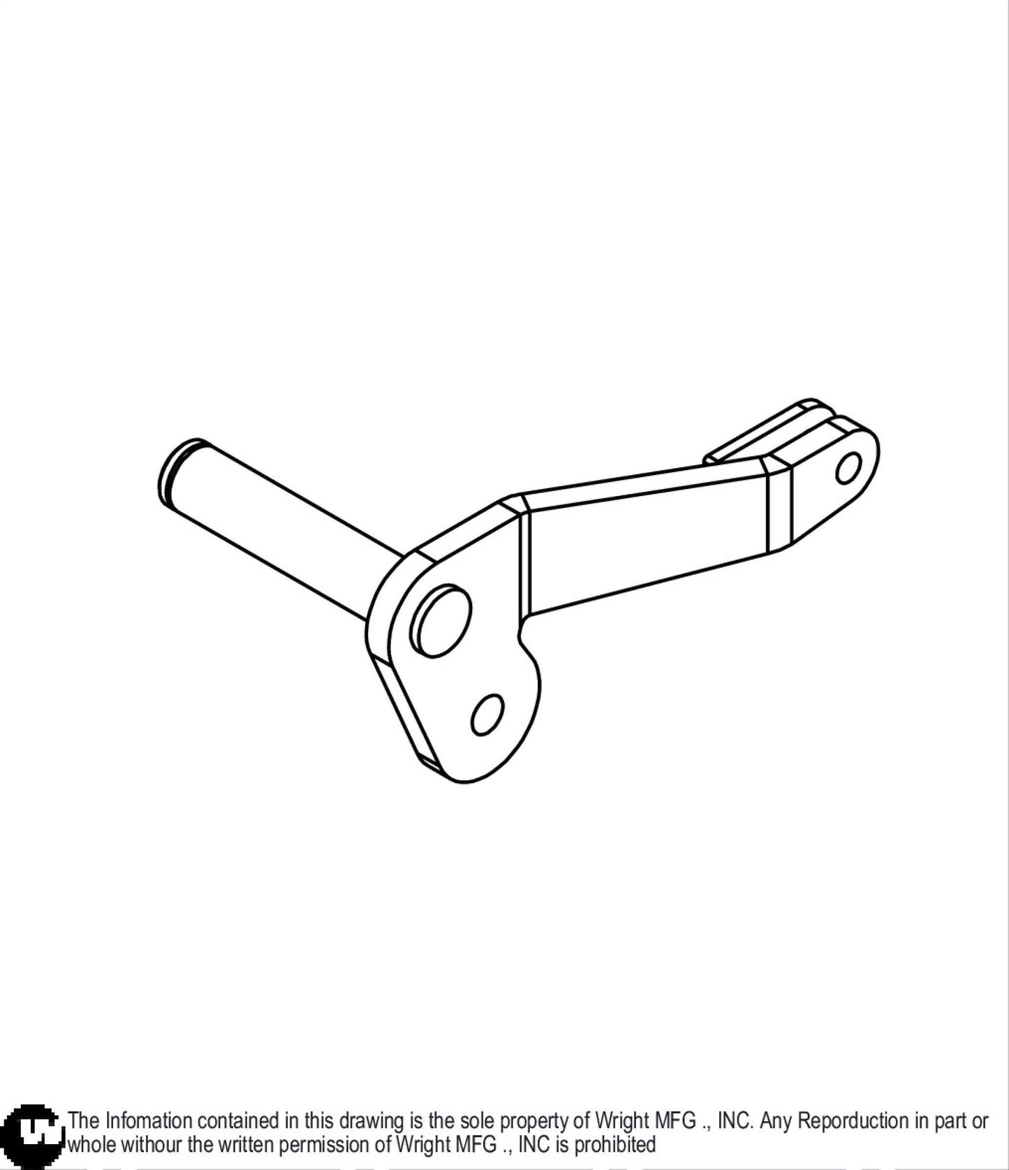 Left Front Deck Lift Arm Assembly 93460017.