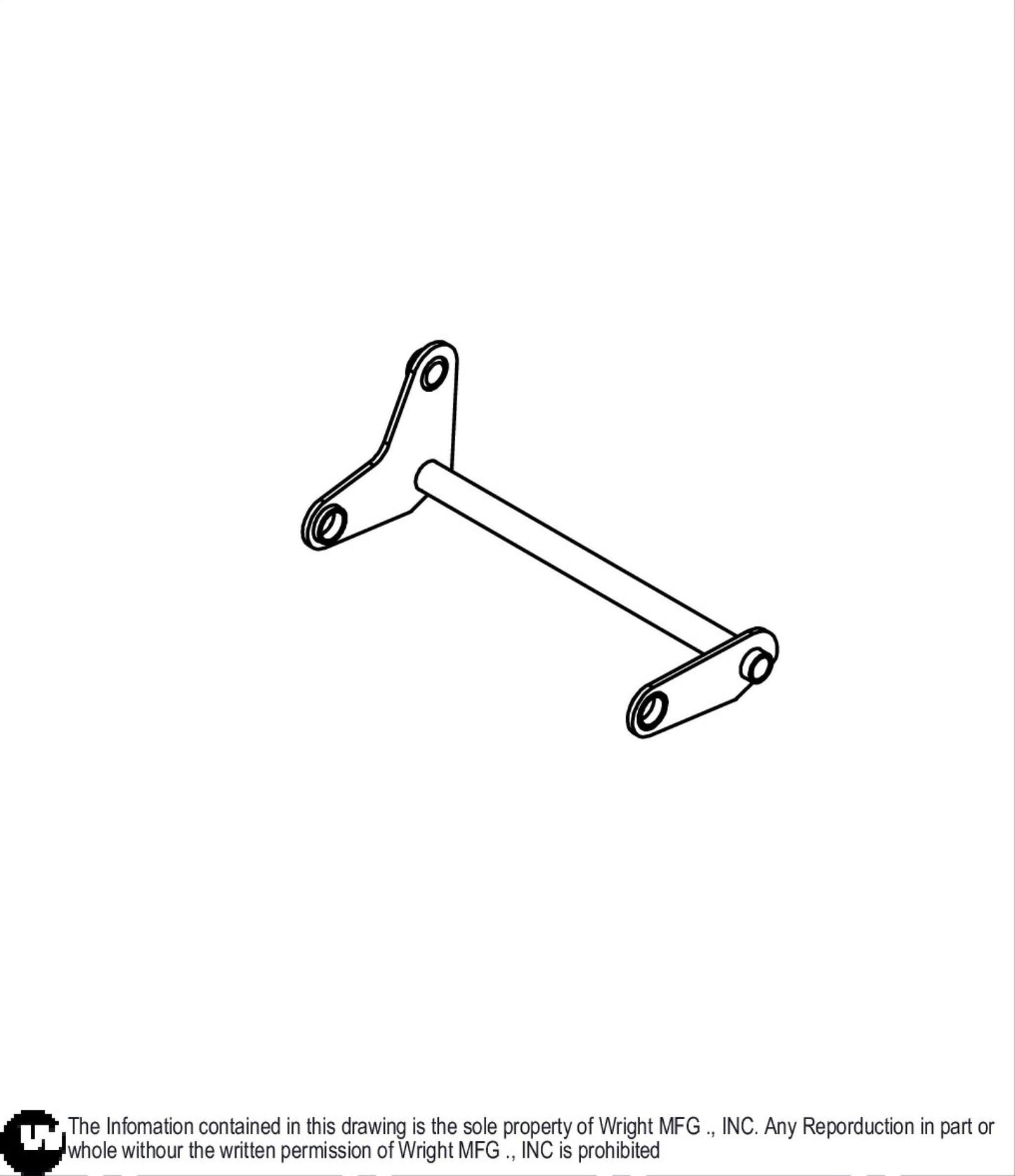 Front WSES Deck Lift Axle Weldment 93460076.