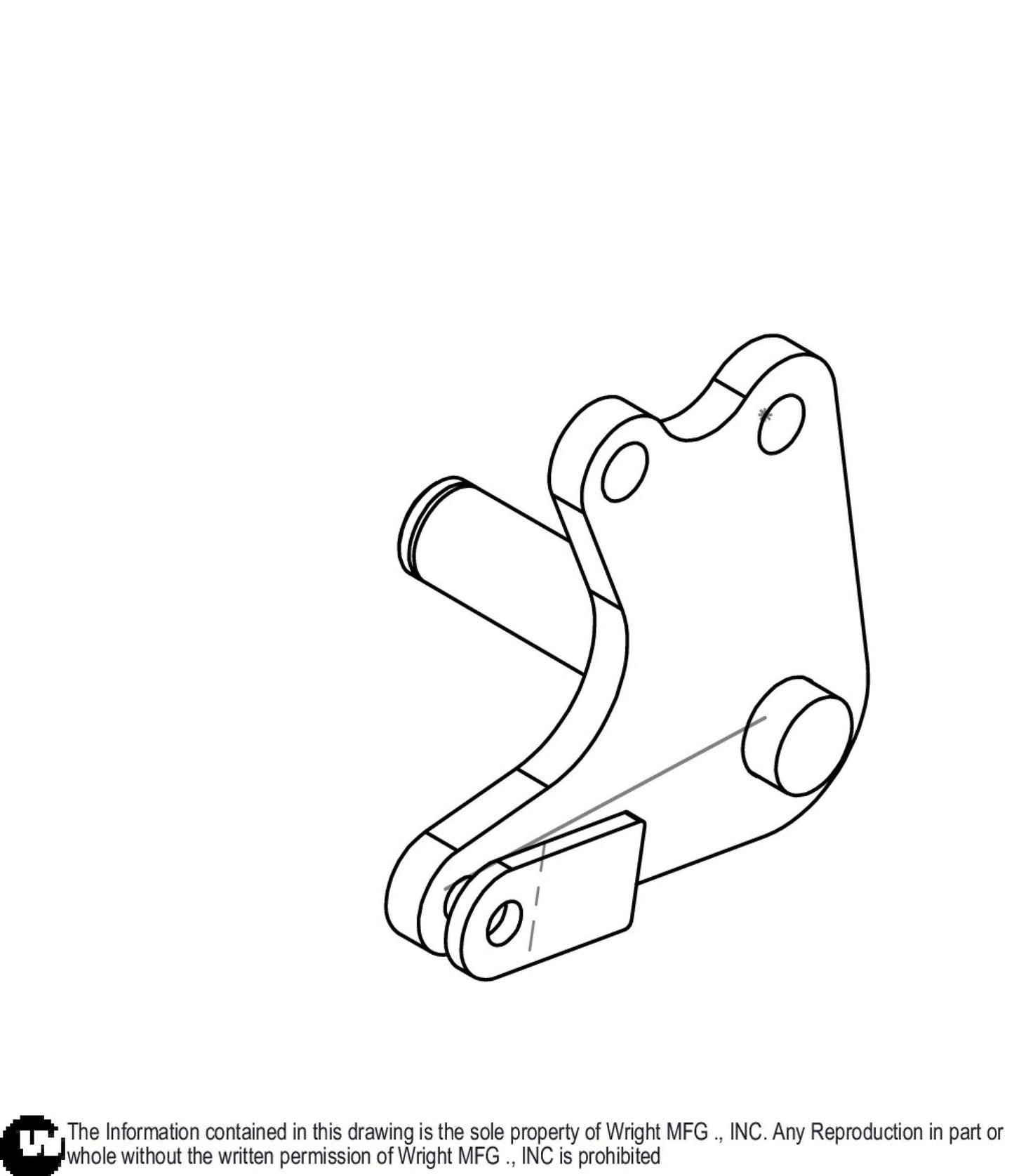 Right Front WZK Deck Lift Arm 93460106.