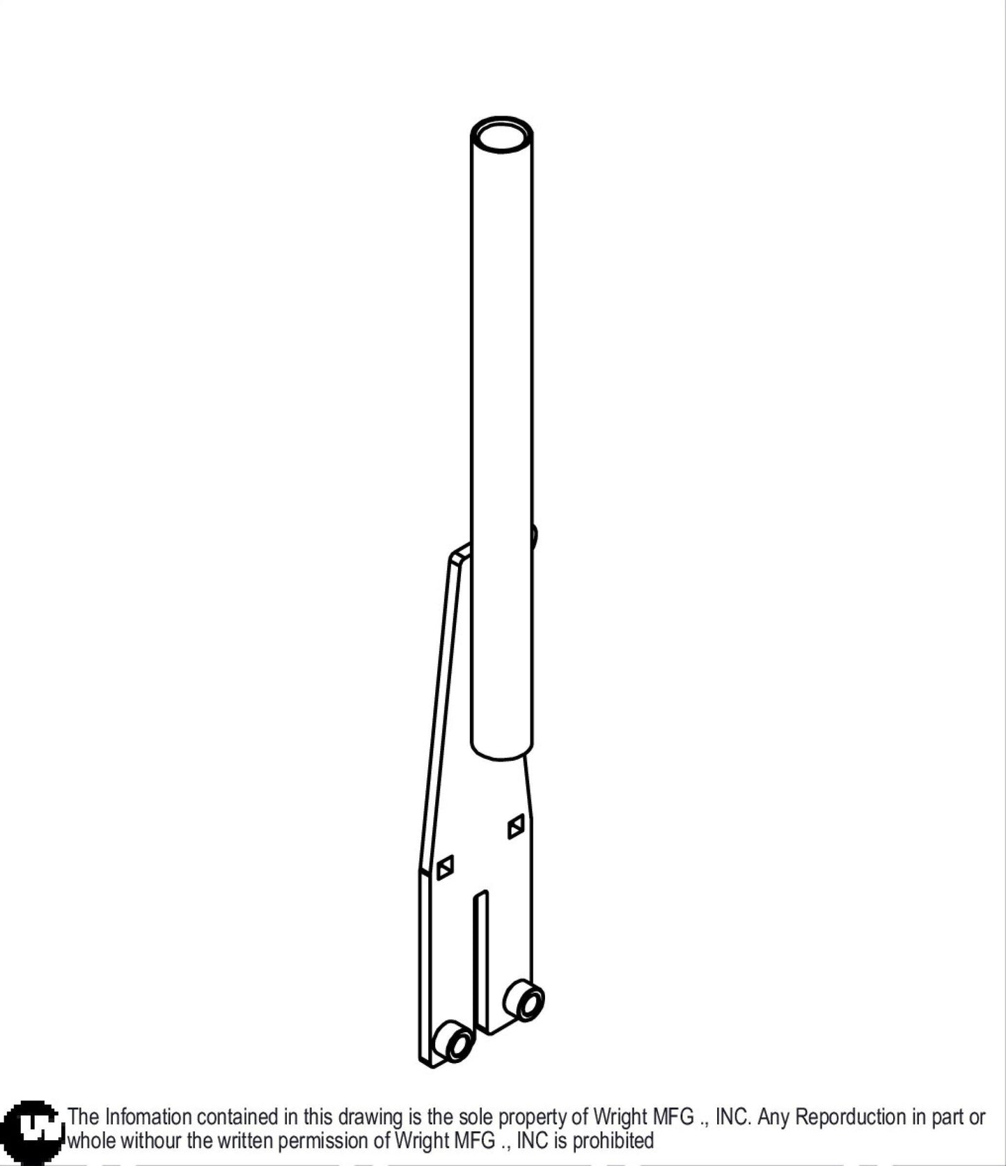 WSES Deck Lift Handle Weldment 93460114.