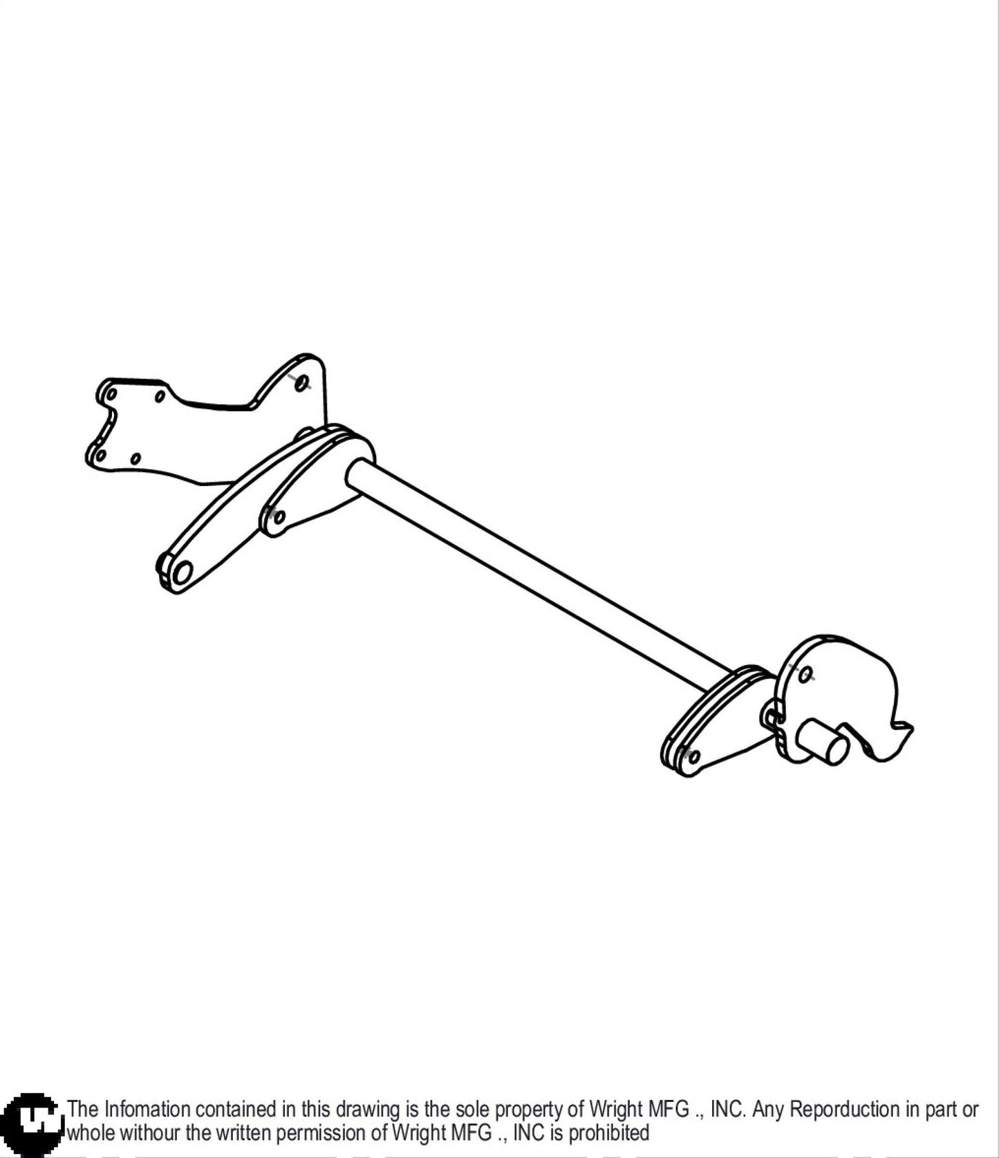 WSTX Deck Lift Axle Weldment 93460121.