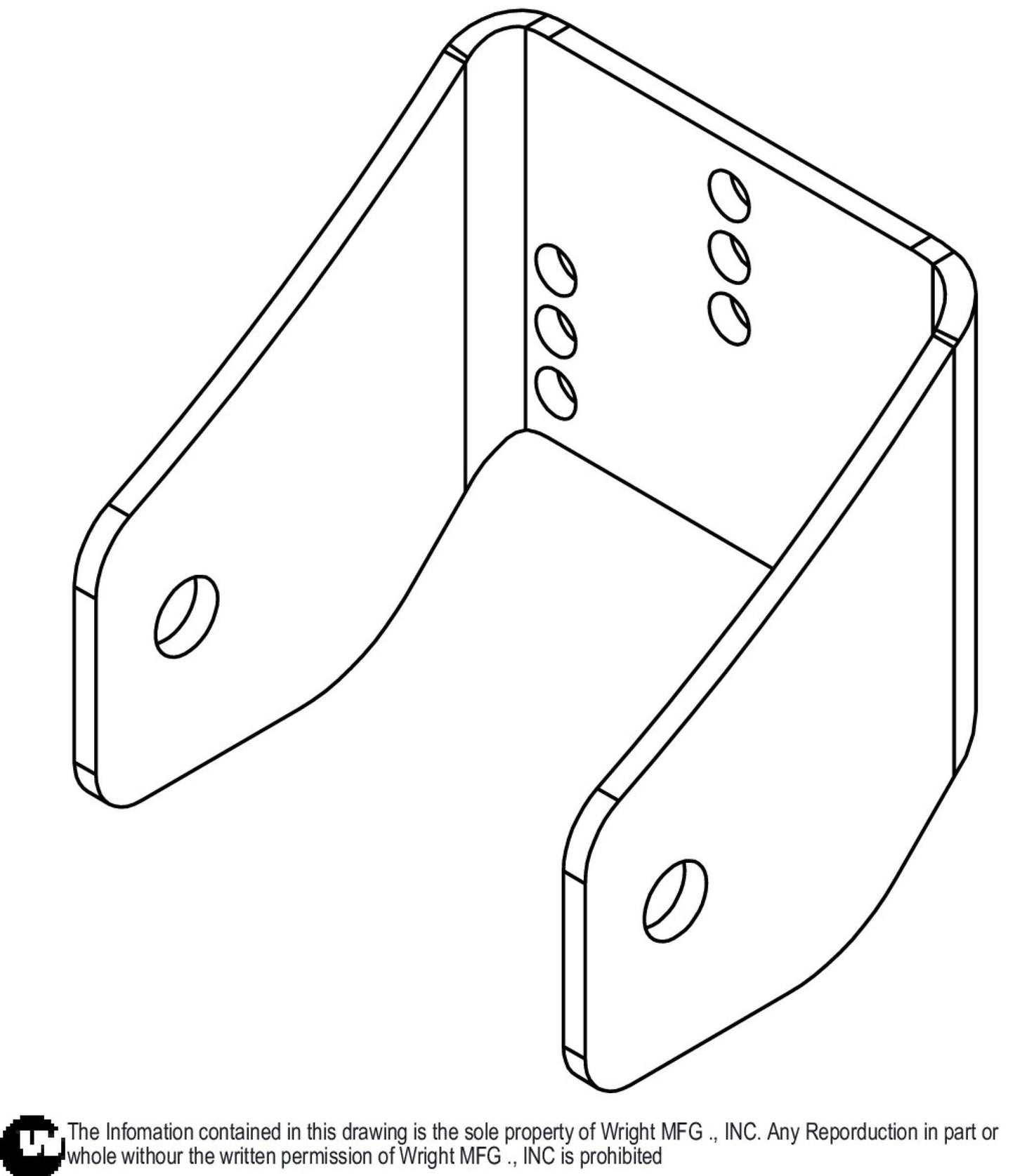 Deck Rear Anti Scalp Roller Bracket 93460128.