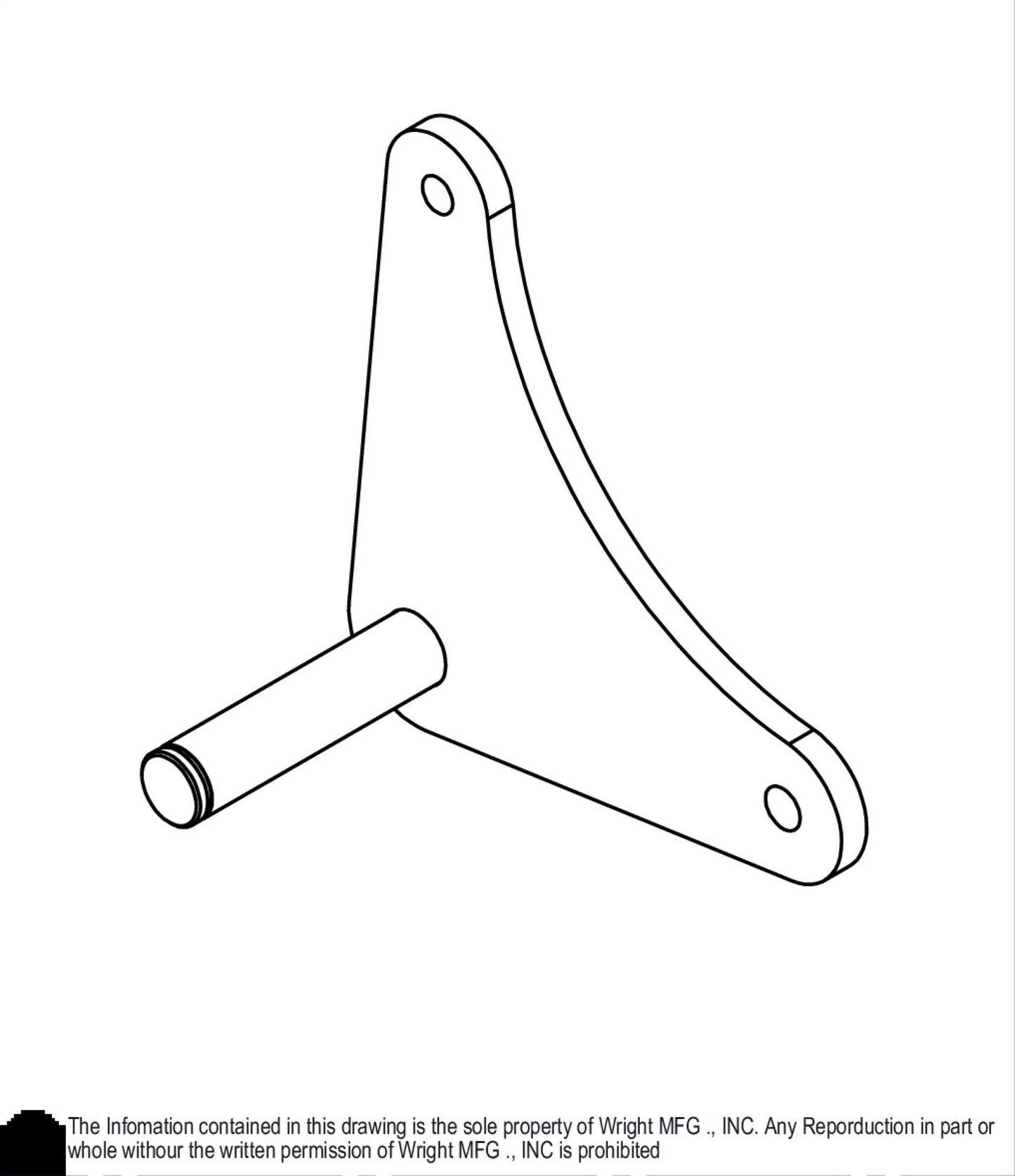 Right Front 72 WSZK Deck Lift Pivot 93460174.
