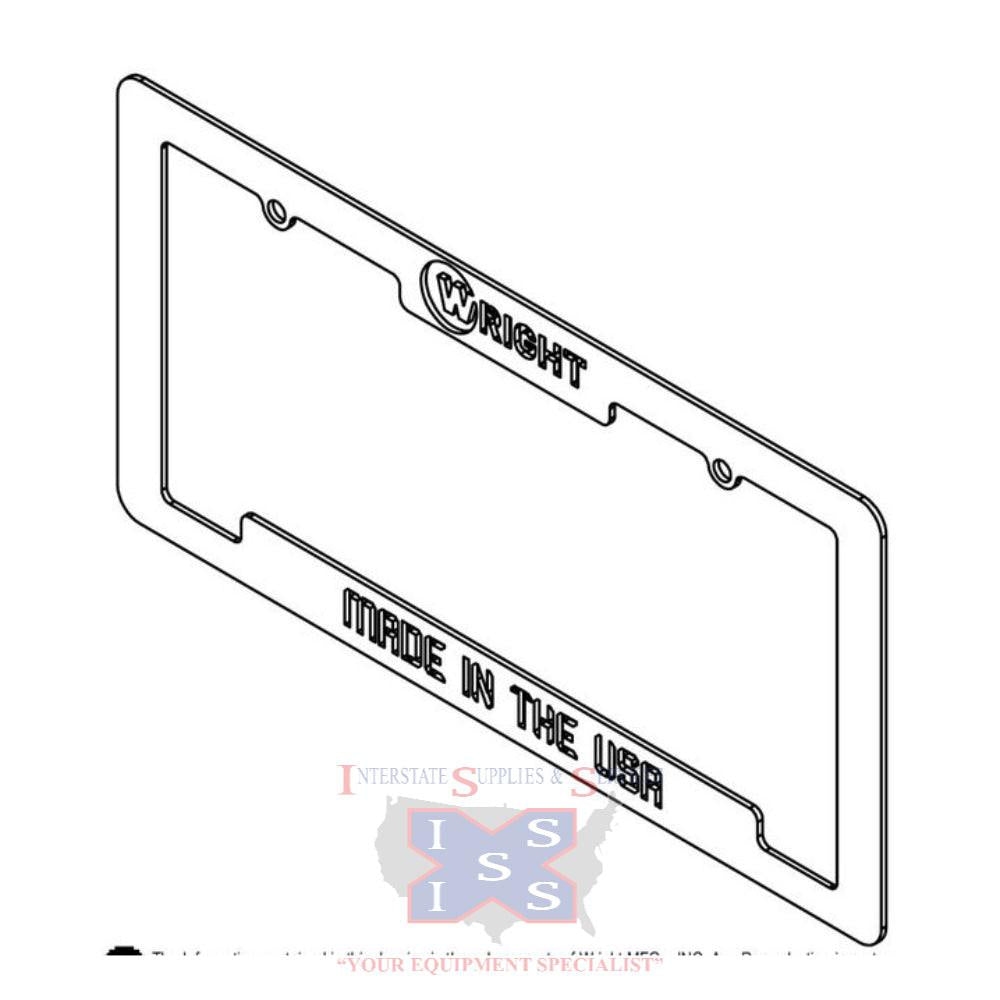 Wright Front License Plate 93470035.