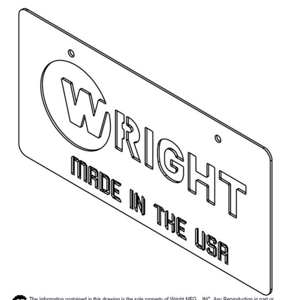 Wright Back License Plate 93470036