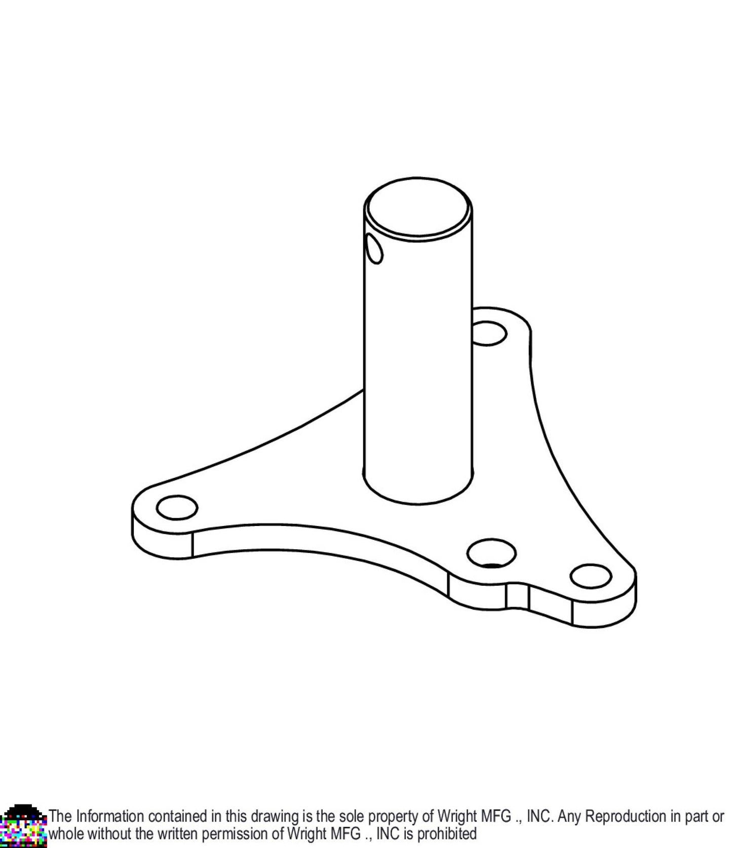 Deck Retrofit Idler Arm Base 93490005.