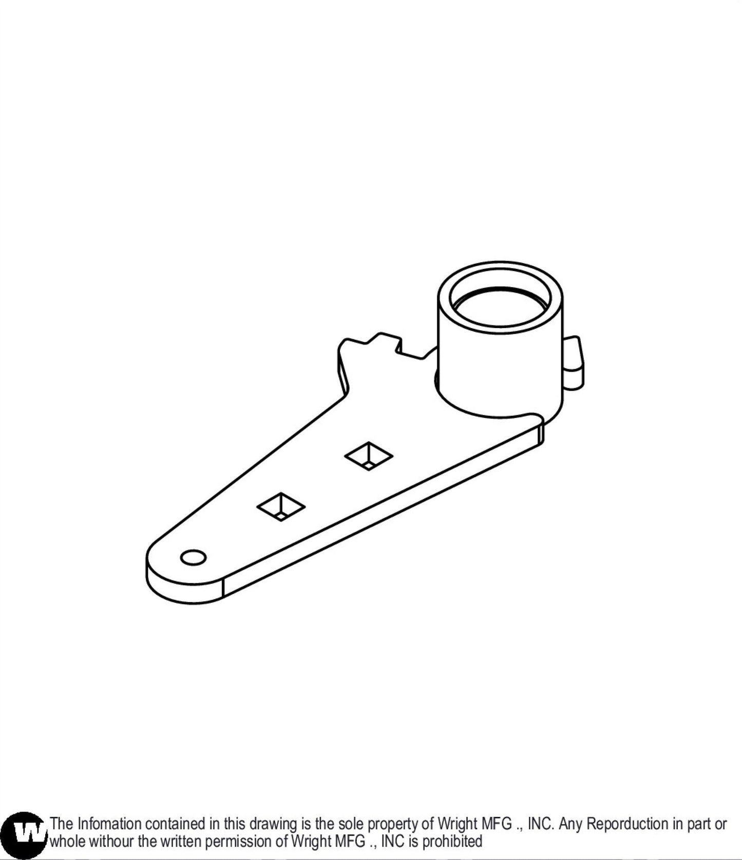 Left 7" Idler Arm Weldment 93490011.
