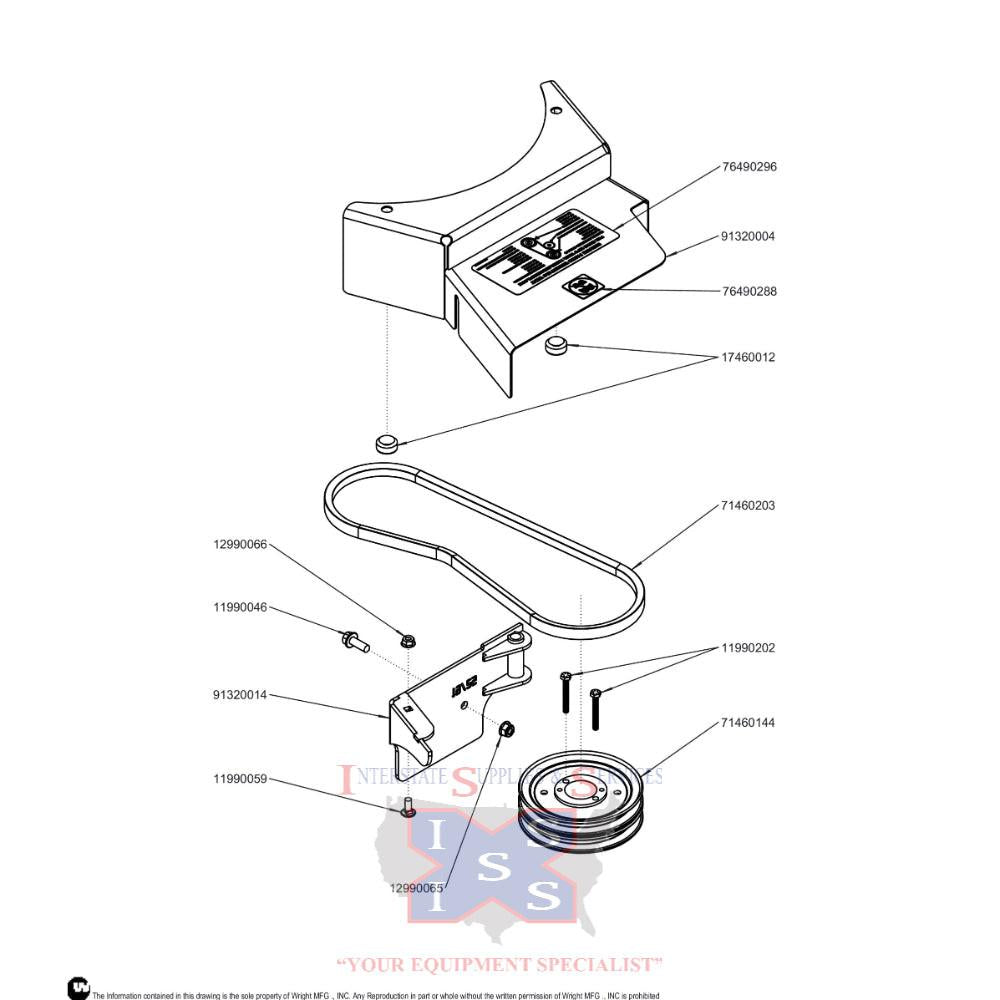 Wright 52" Blower Pulley Kit GCS 95320002.