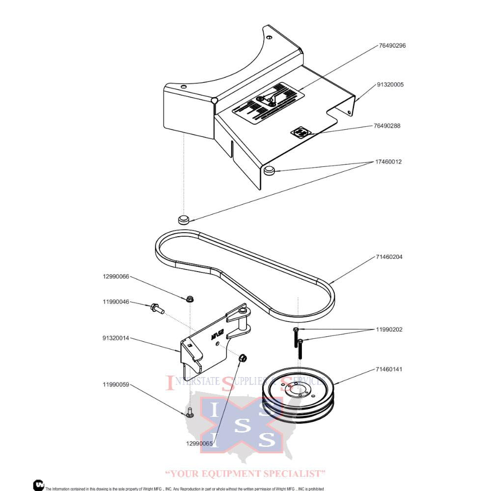 Wright 61" Blower Pulley Kit GCS 95320003.