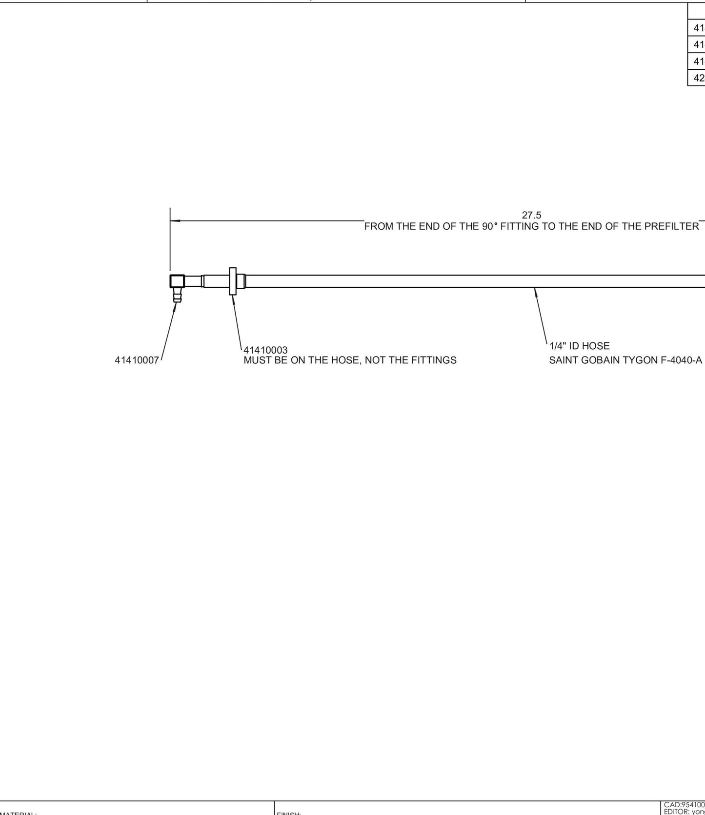 ZK Fuel Line Kit Pick Up Update Line 95410005.