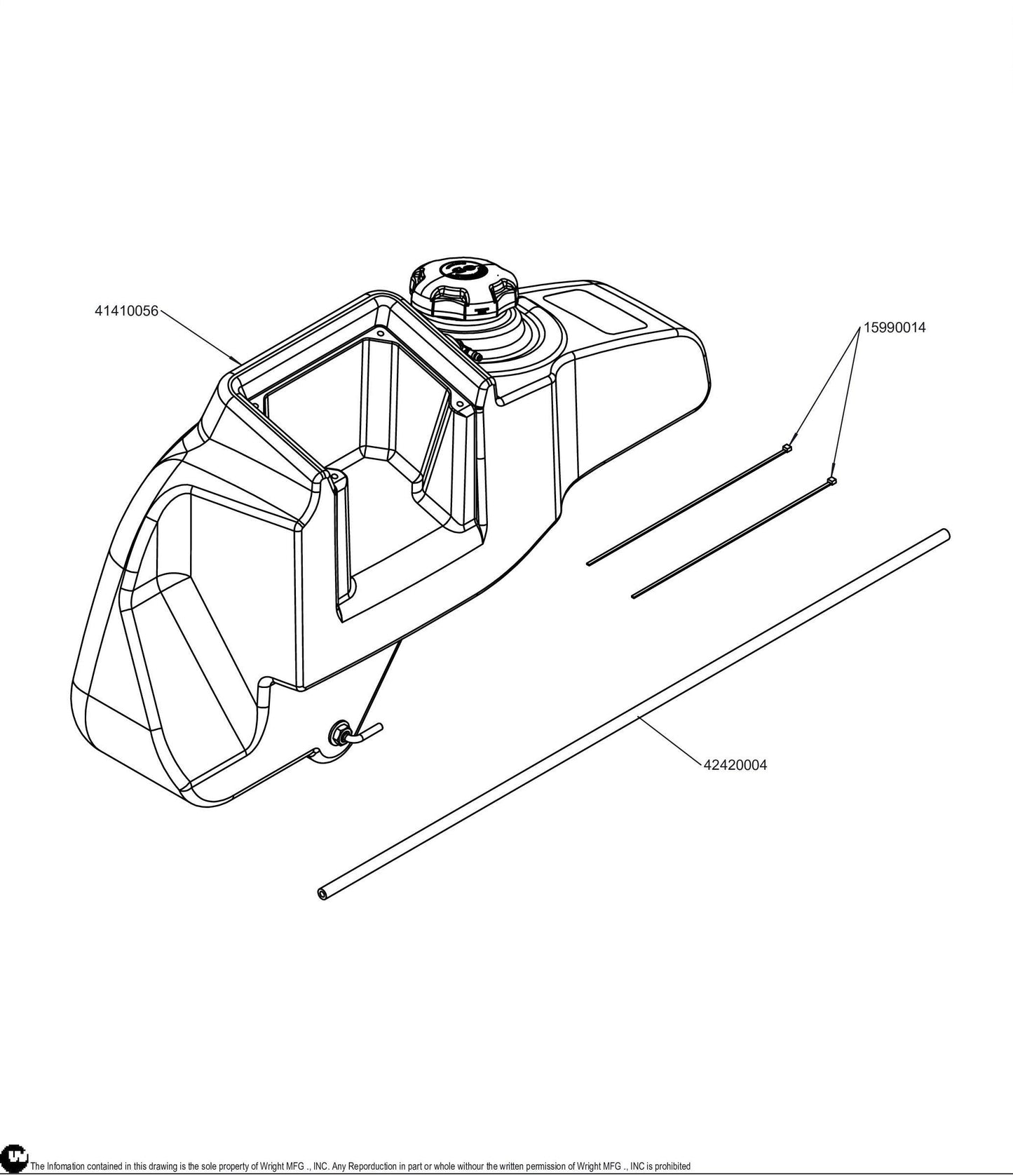 RT MLD In FN LP Z&ZTO Fuel Tank Kit 95410027.